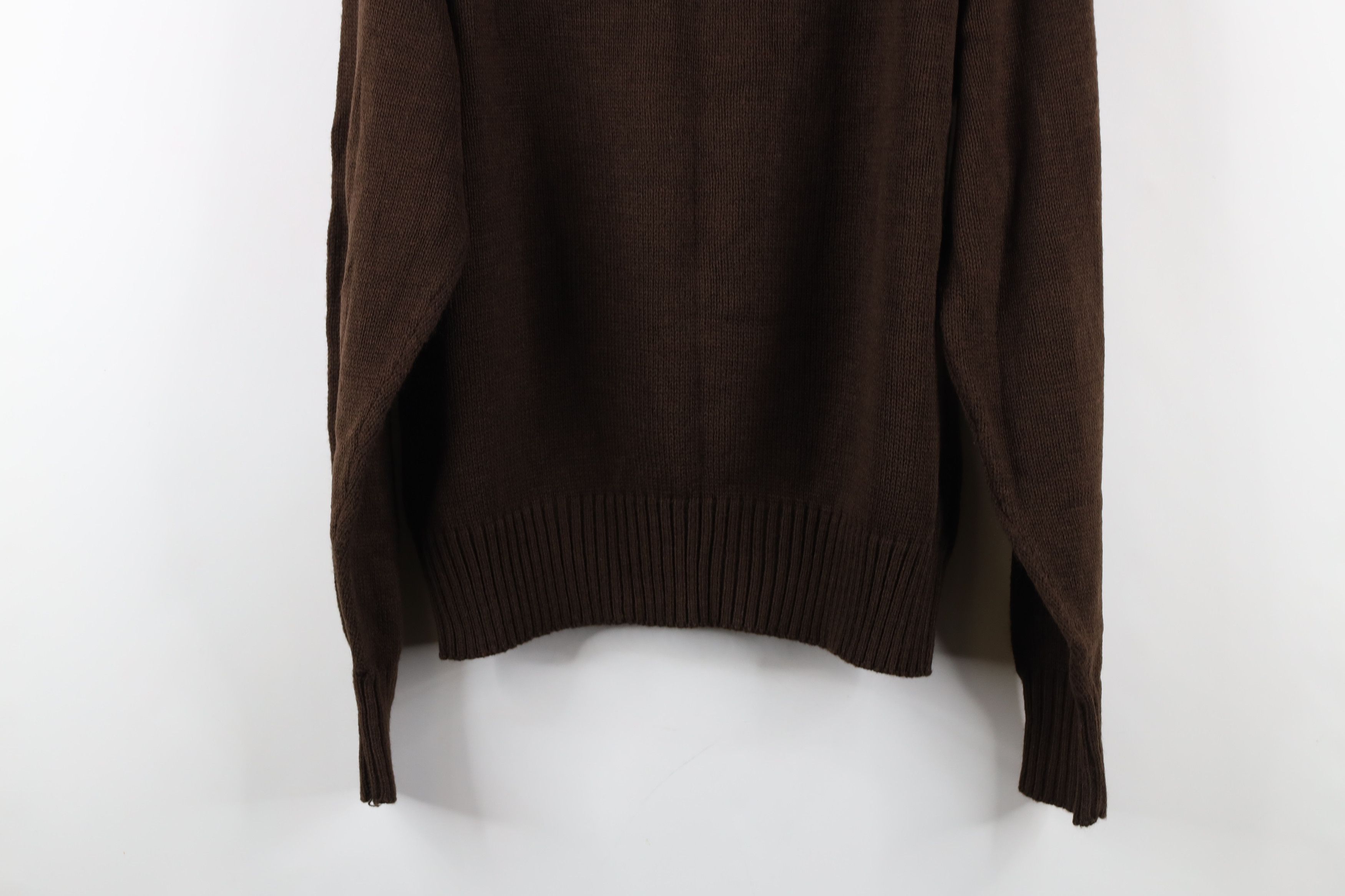 Vintage Vintage 90s Streetwear Knit Crewneck Sweater Brown Acrylic Size US M / EU 48-50 / 2 - 9 Thumbnail