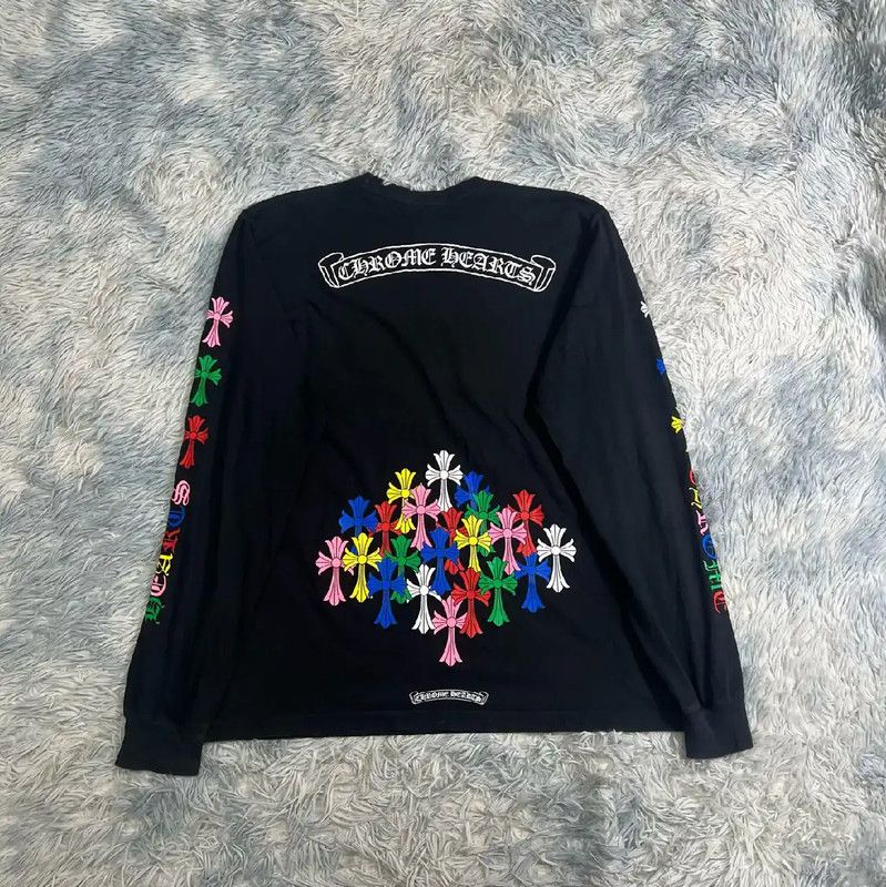 Chrome Hearts Chrome Hearts Black Cotton Long Sleeve Sweatshirt 0089 Size US XL / EU 56 / 4 - 1 Thumbnail