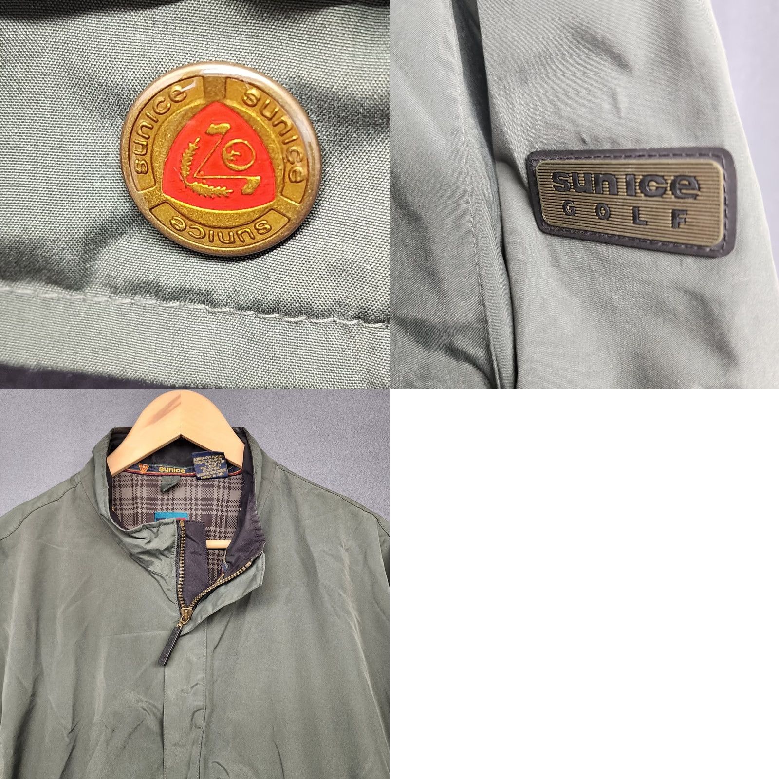 Vintage VINTAGE Sunice Jacket Windbreaker Pullover Golf 1/2 Zip Green L Mens Flaw Size US L / EU 52-54 / 3 - 10 Thumbnail