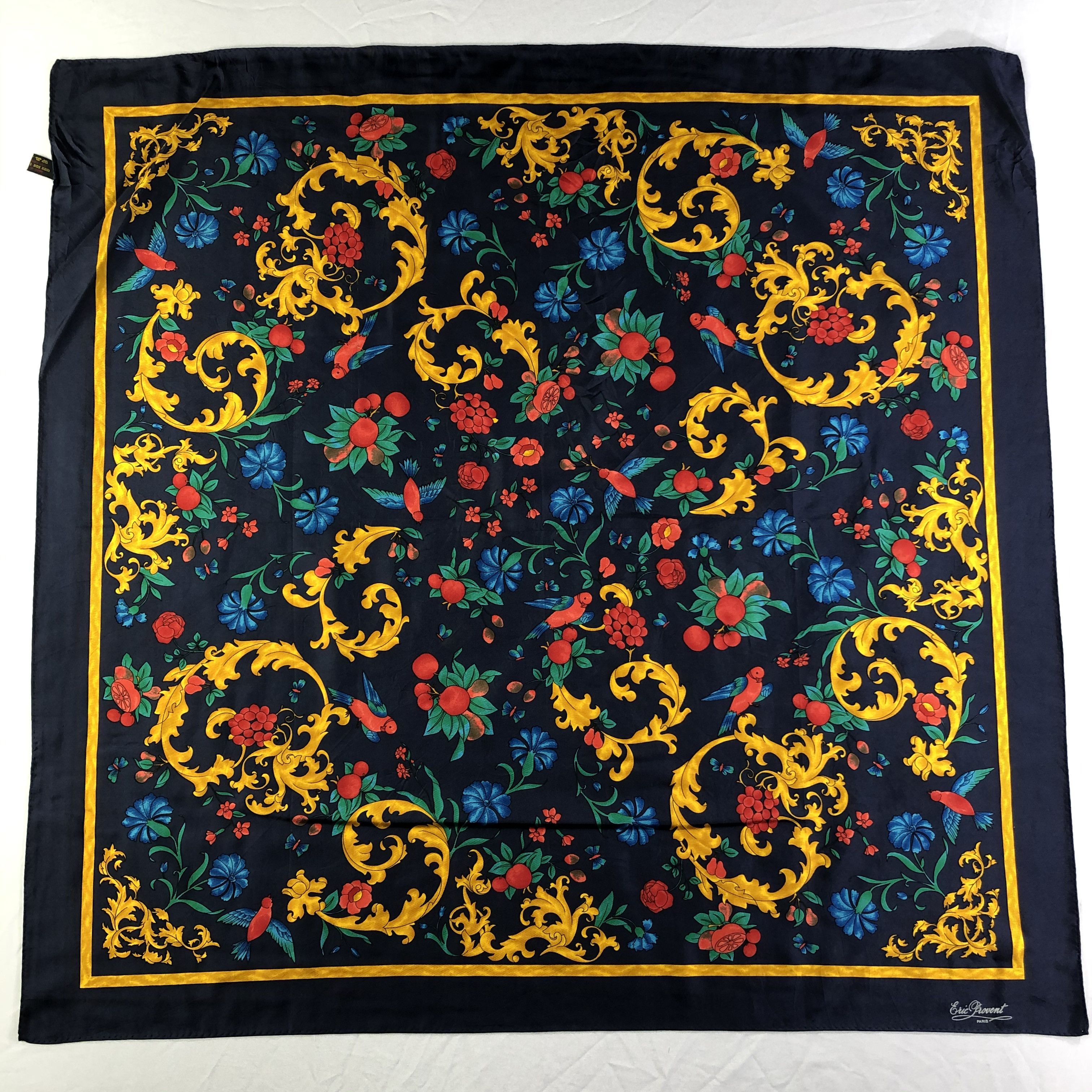 Vintage Vintage Eric Provent Silk Scarf Size ONE SIZE - 2 Thumbnail