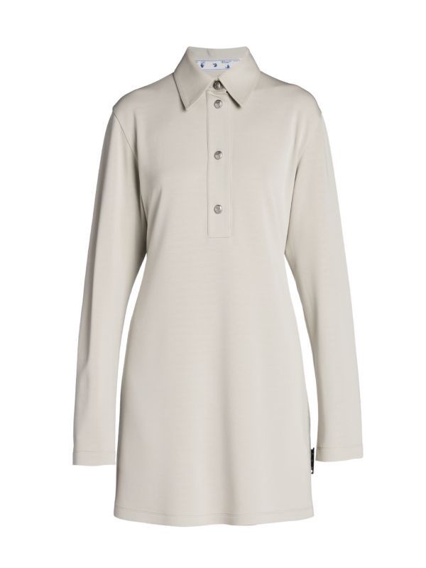 Off-White o1y1225 Mini Dress in Light Gray Size S / US 4 / IT 40 - 1 Thumbnail