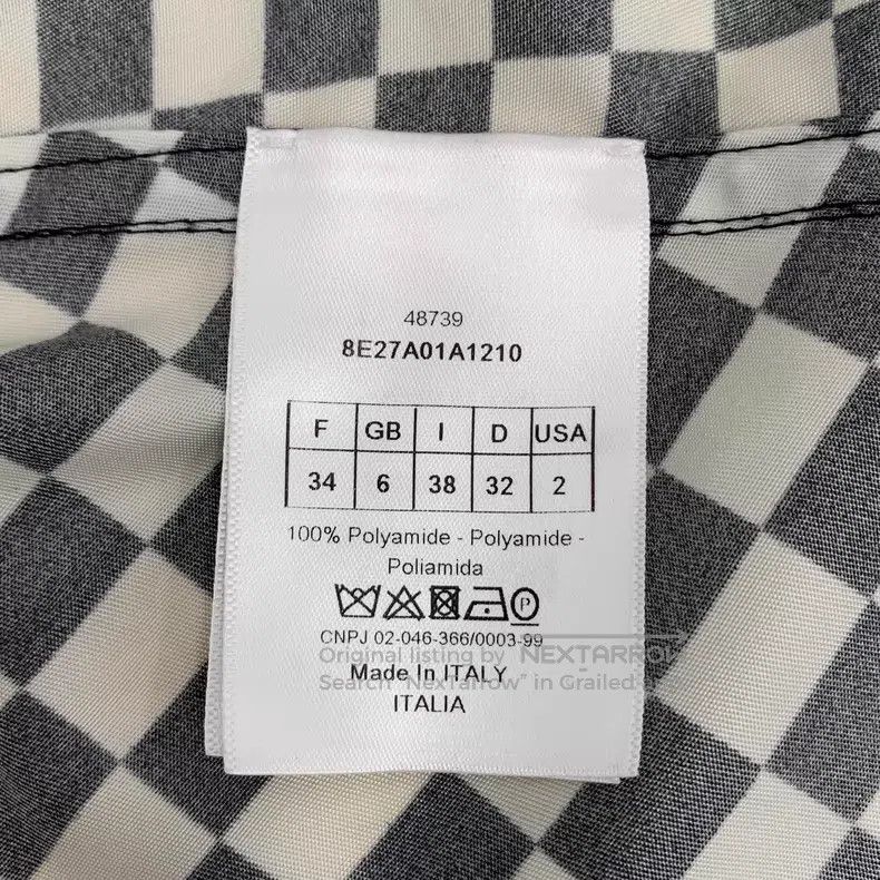 Dior Dior Black and white colour-blocked checkerboard hooded lo Size XXS / US 00 / IT 34 - 7 Thumbnail