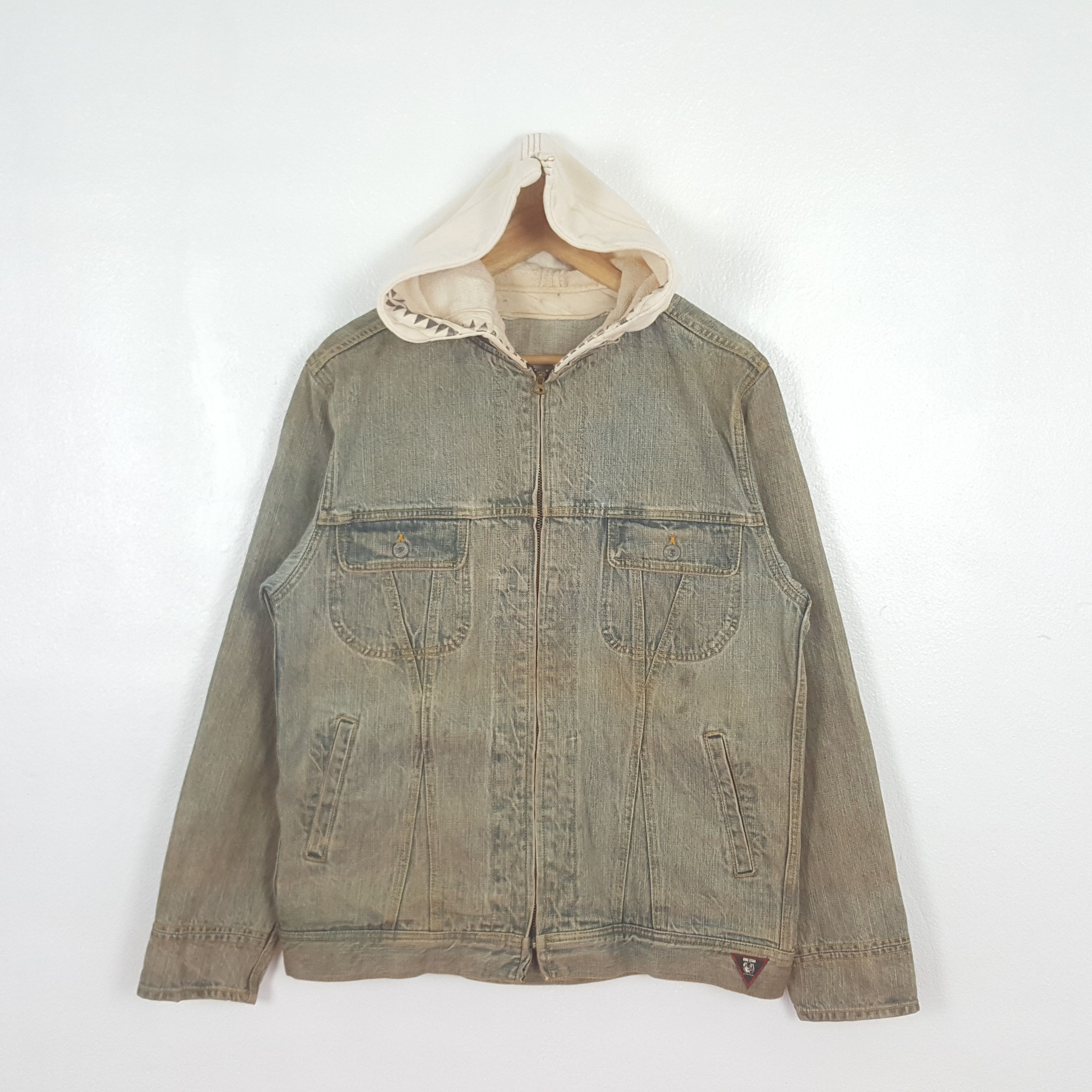 Japanese Brand Vintage Roc Star Japanese Denim Hoodies Jacket C308N9 Size US L / EU 52-54 / 3 - 1 Thumbnail