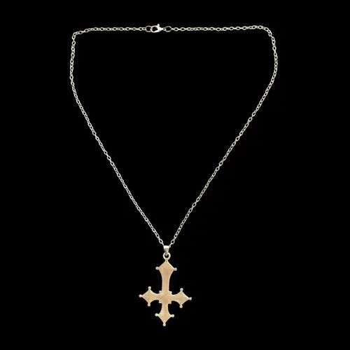 VIBE Chrome Red Silver Cross Goth God Pendant Necklace Star Demon Size ONE SIZE - 2 Thumbnail