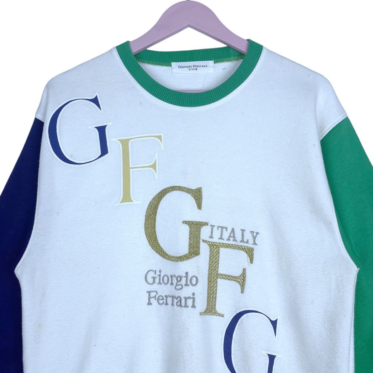 Designer × Vintage Giorgio Ferrari Sweatshirt Crewneck Pull Over Jumper Size US M / EU 48-50 / 2 - 2 Thumbnail