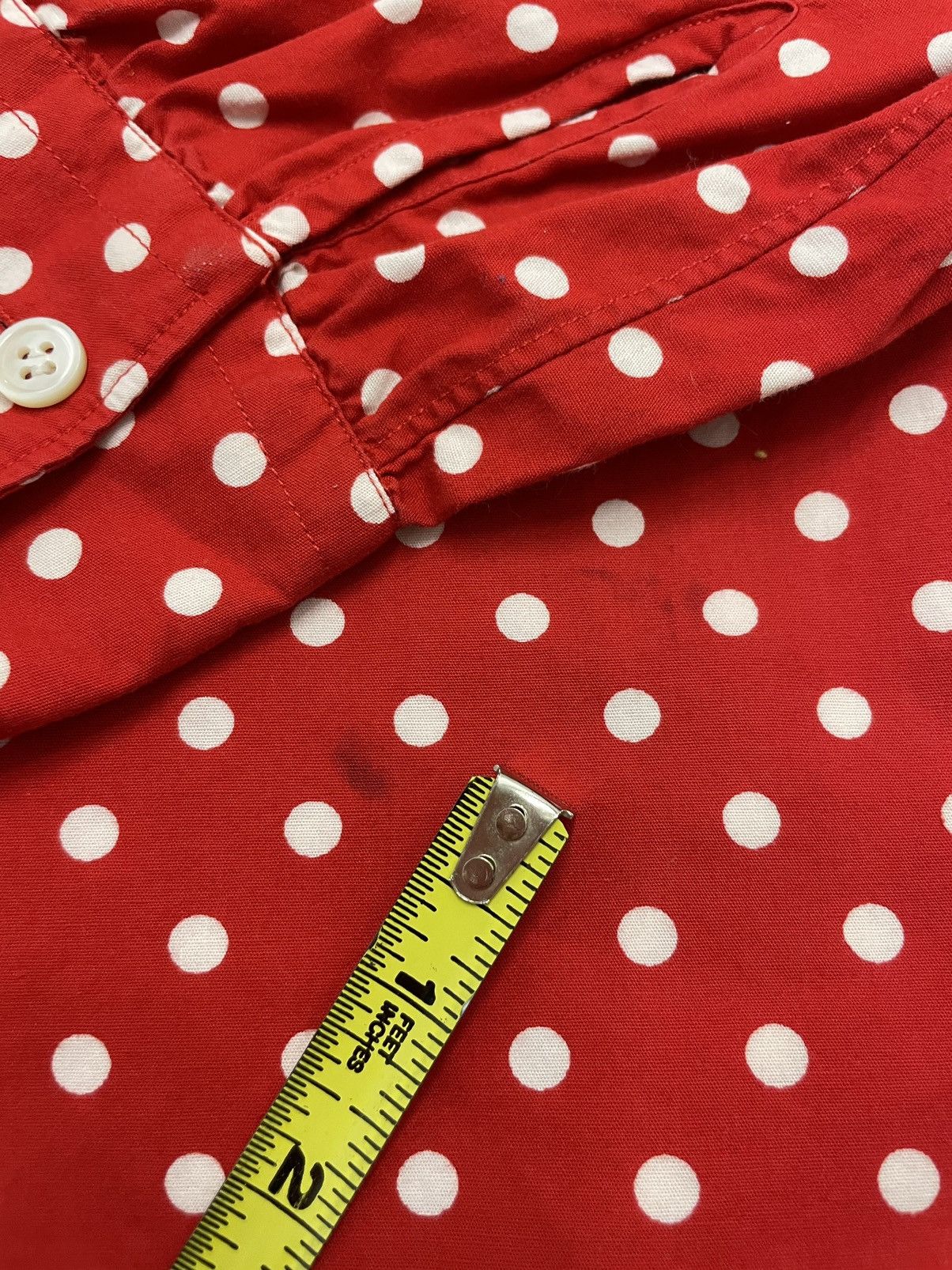 Comme des Garcons SHIRT Polka Dot Print Button Up Collar Cotton Size L / US 10 / IT 46 - 6 Thumbnail