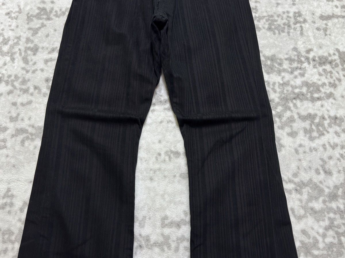Japanese Brand Flare Semantic Design Pinstripes Zipper Pocket Denim Pant Size US 27 - 6 Thumbnail