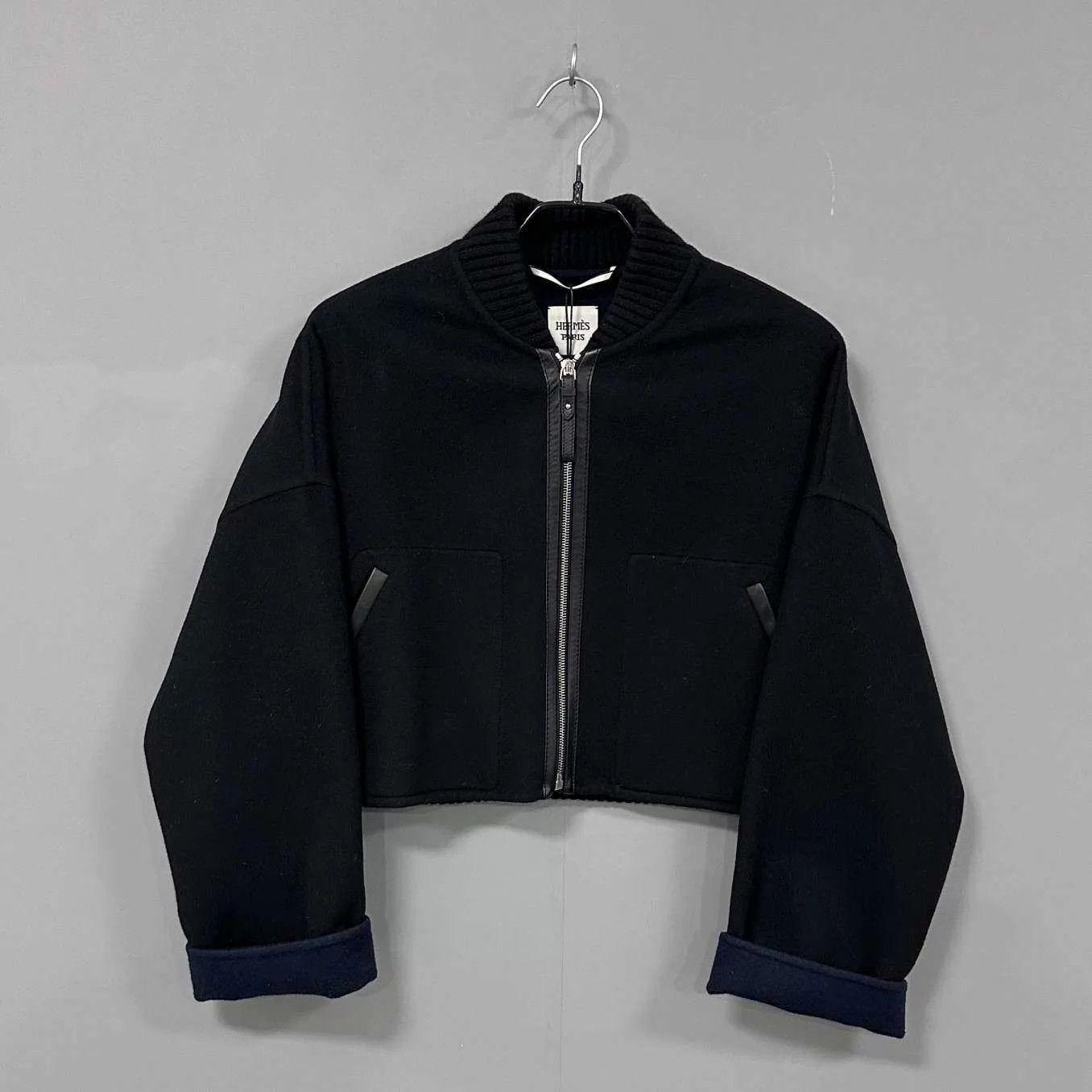Hermes HERMES Cashmere & Leather Zip-Up Jacket Size M / US 6-8 / IT 42-44 - 1 Thumbnail