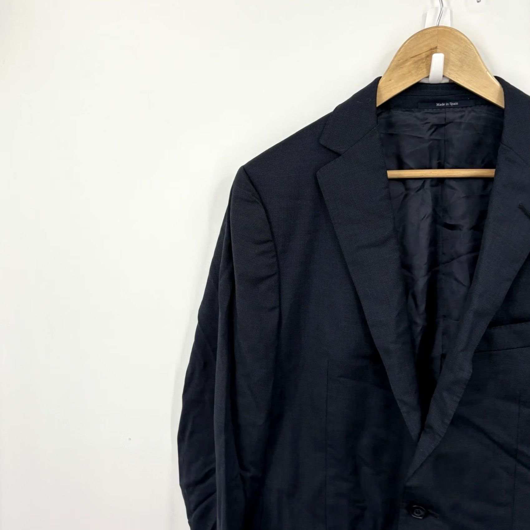 Ermenegildo Zegna Ermenegildo Zegna Mila Sport Coat Blazer Mens 50R All Season Wool Tweed Jacket Navy Blue Long Regular Big & Tall Two-Button Blazer Mens Size 50R - 3 Thumbnail