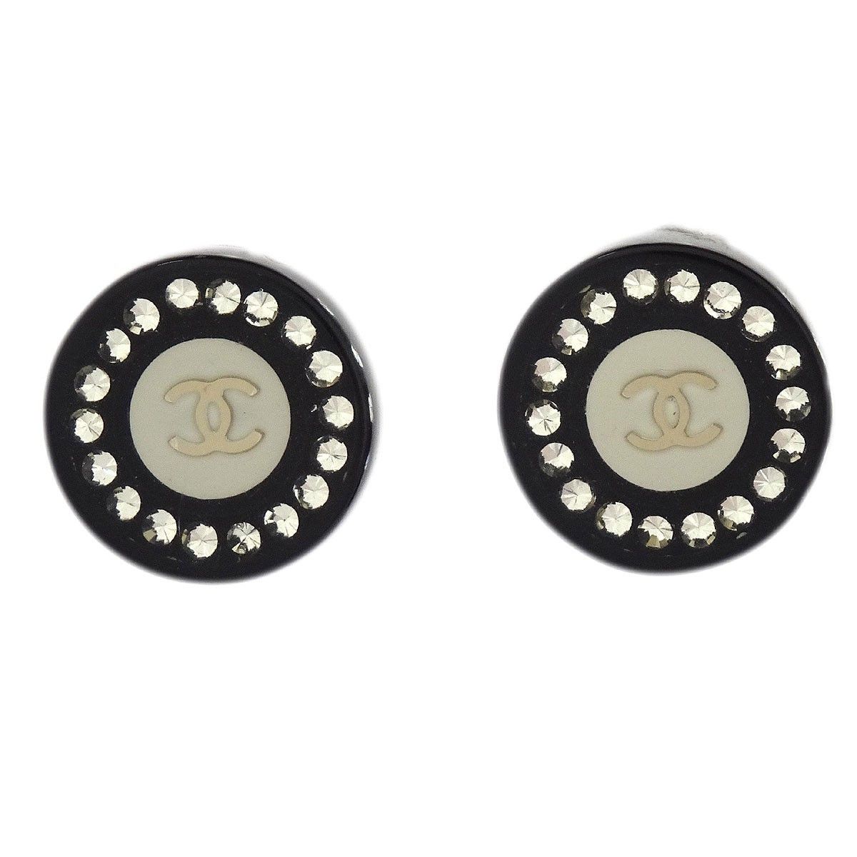 Chanel Chanel Vintage CC Round Button Clip-On Earrings Metal Size ONE SIZE - 1 Thumbnail