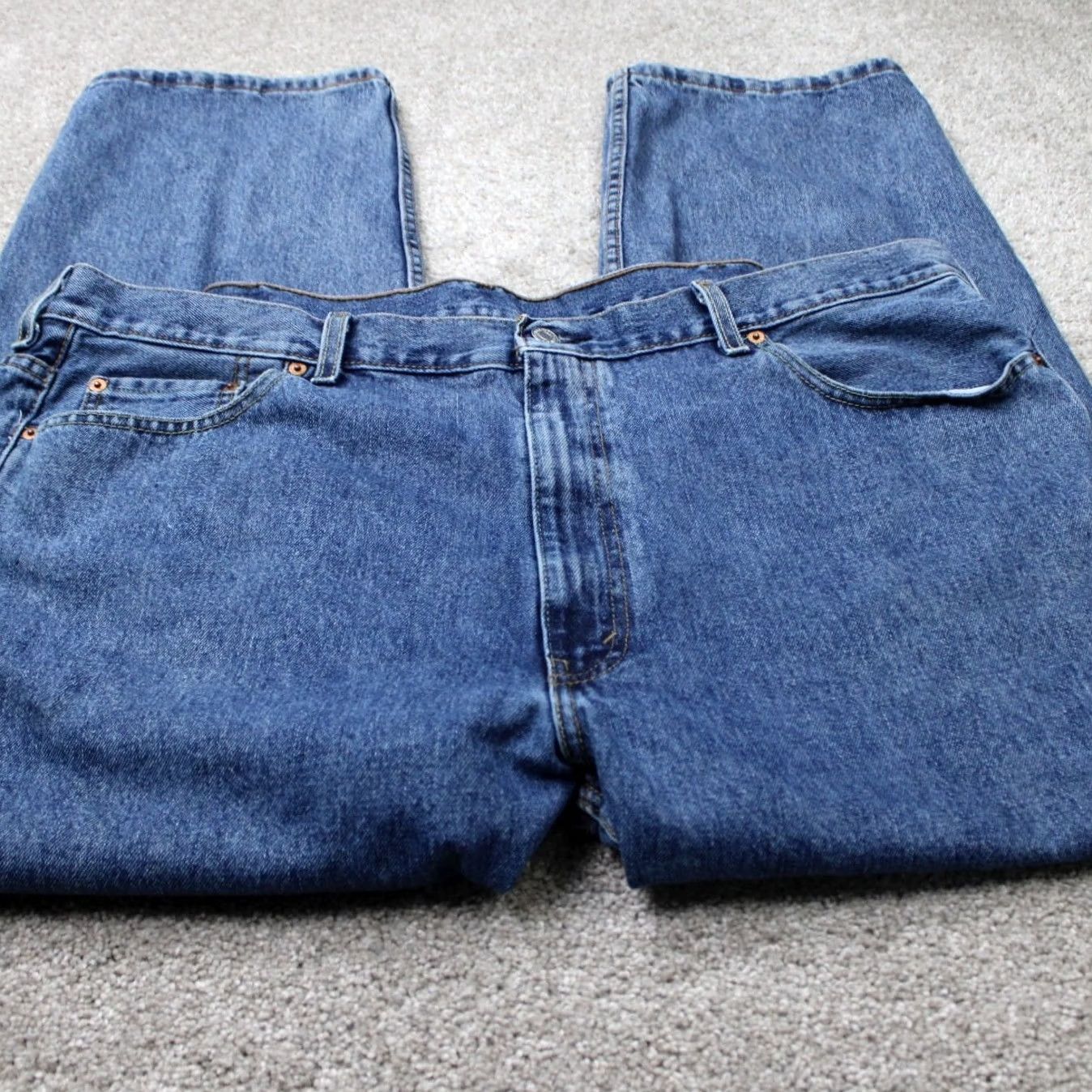 Levi's Levi's 550 Jeans Mens 46x30 Blue Relaxed Fit 5-Pocket Denim Cotton Straight Size US 30 / EU 46 - 2 Thumbnail