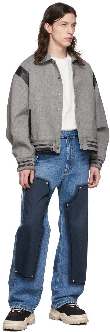 Ader Error !DS! SS22 Ader Error 3 Grey Deconstructed Bomber Jacket Size US M / EU 48-50 / 2 - 4 Thumbnail