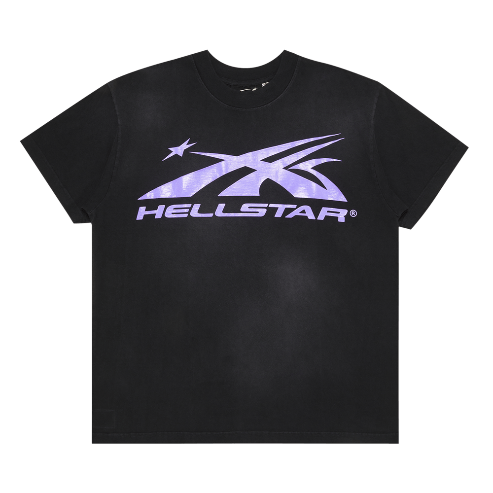HELLSTAR Hellstar Sports Gel Logo T-shirt in black w purple logo. Size US S / EU 44-46 / 1 - 1 Thumbnail
