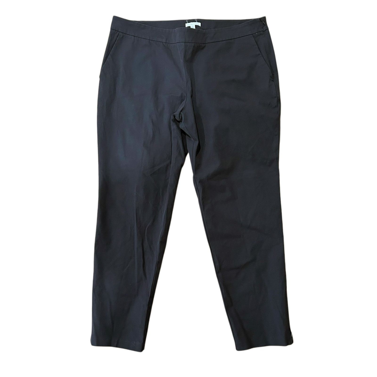 Eileen Fisher Eileen Fisher Gray Organic Cotton Pull On Pants Sz L Size 34" / US 12 / IT 48 - 1 Thumbnail