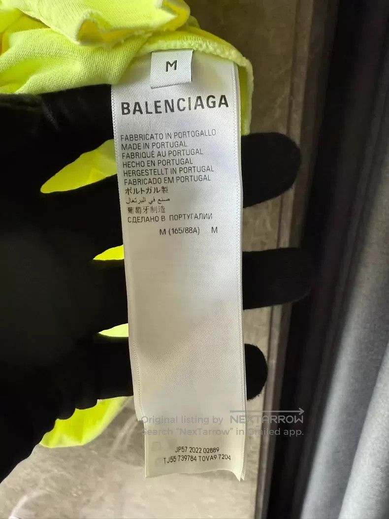 Balenciaga Balenciaga Yellow Tape Short Sleeve M Size US M / EU 48-50 / 2 - 7 Thumbnail