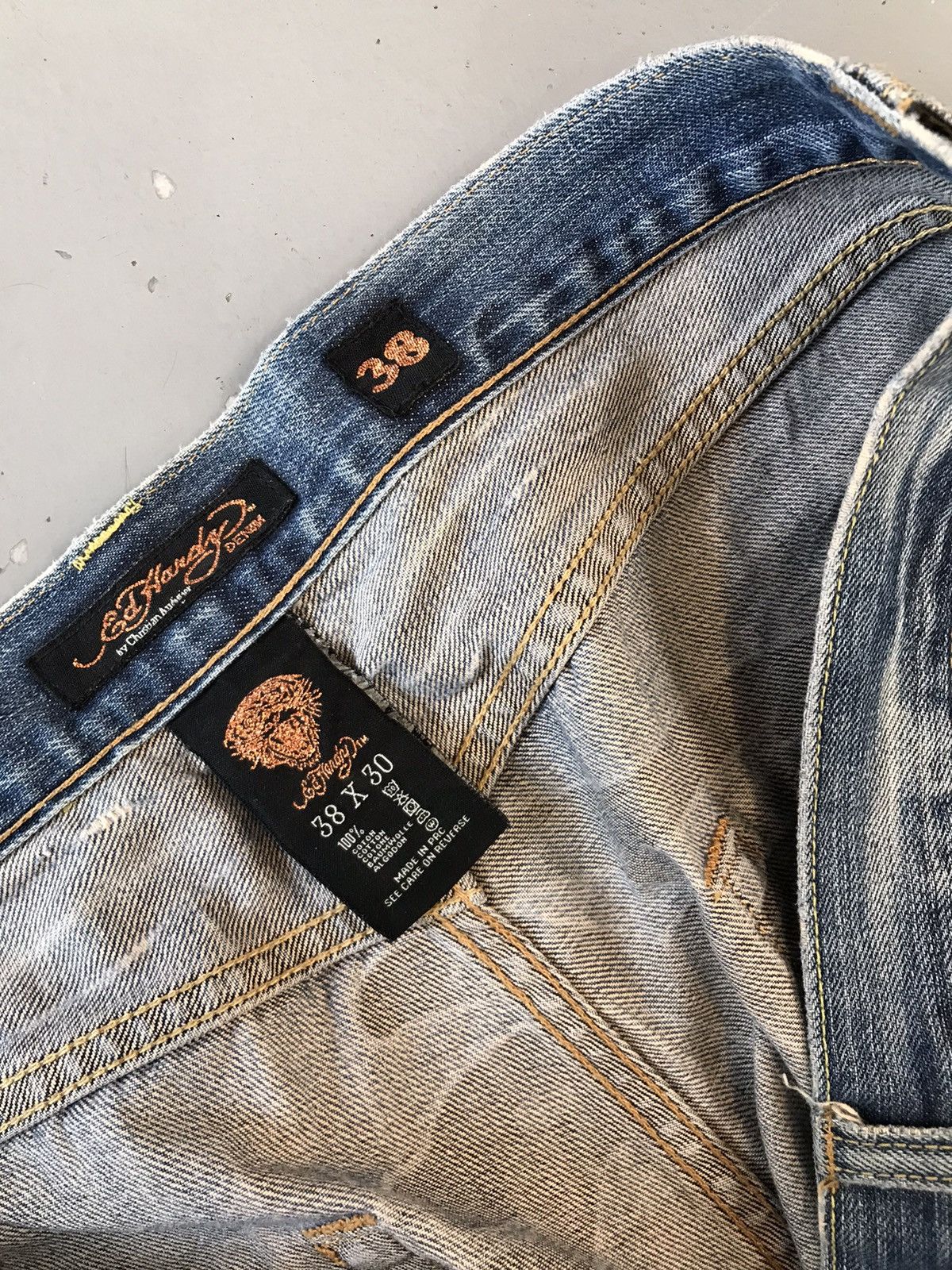 Christian Audigier × Ed Hardy × Vintage Vintage Ed hardy Christian Audigier printed denim Size US 38 / EU 54 - 7 Thumbnail