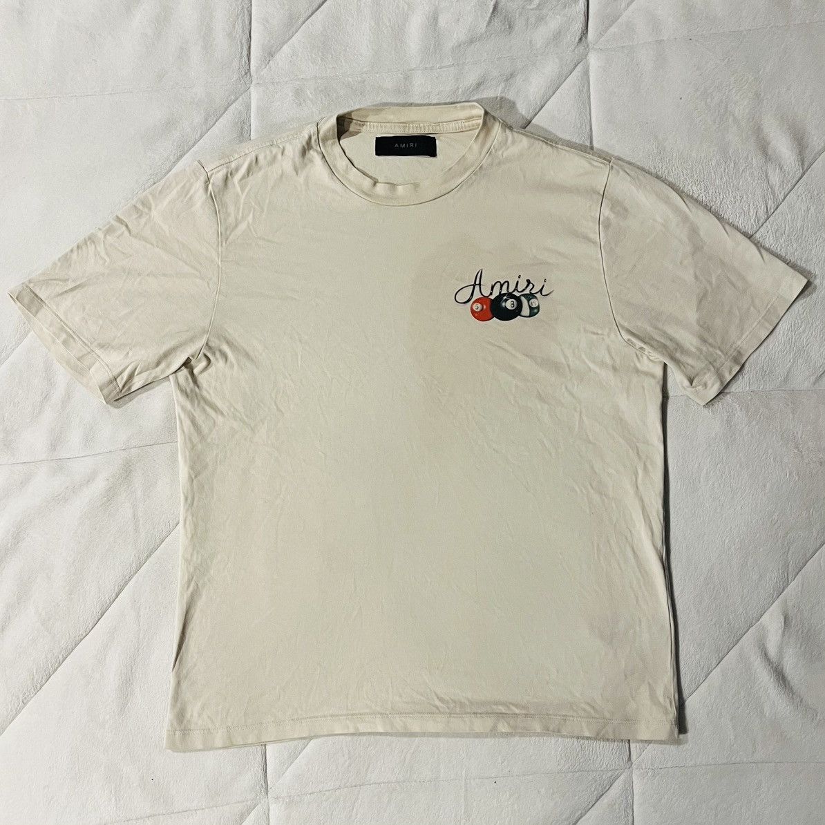 Amiri AMIRI Hollywood Cue Ball Pool Stick Beige T-Shirt Men Medium Size US M / EU 48-50 / 2 - 2 Thumbnail
