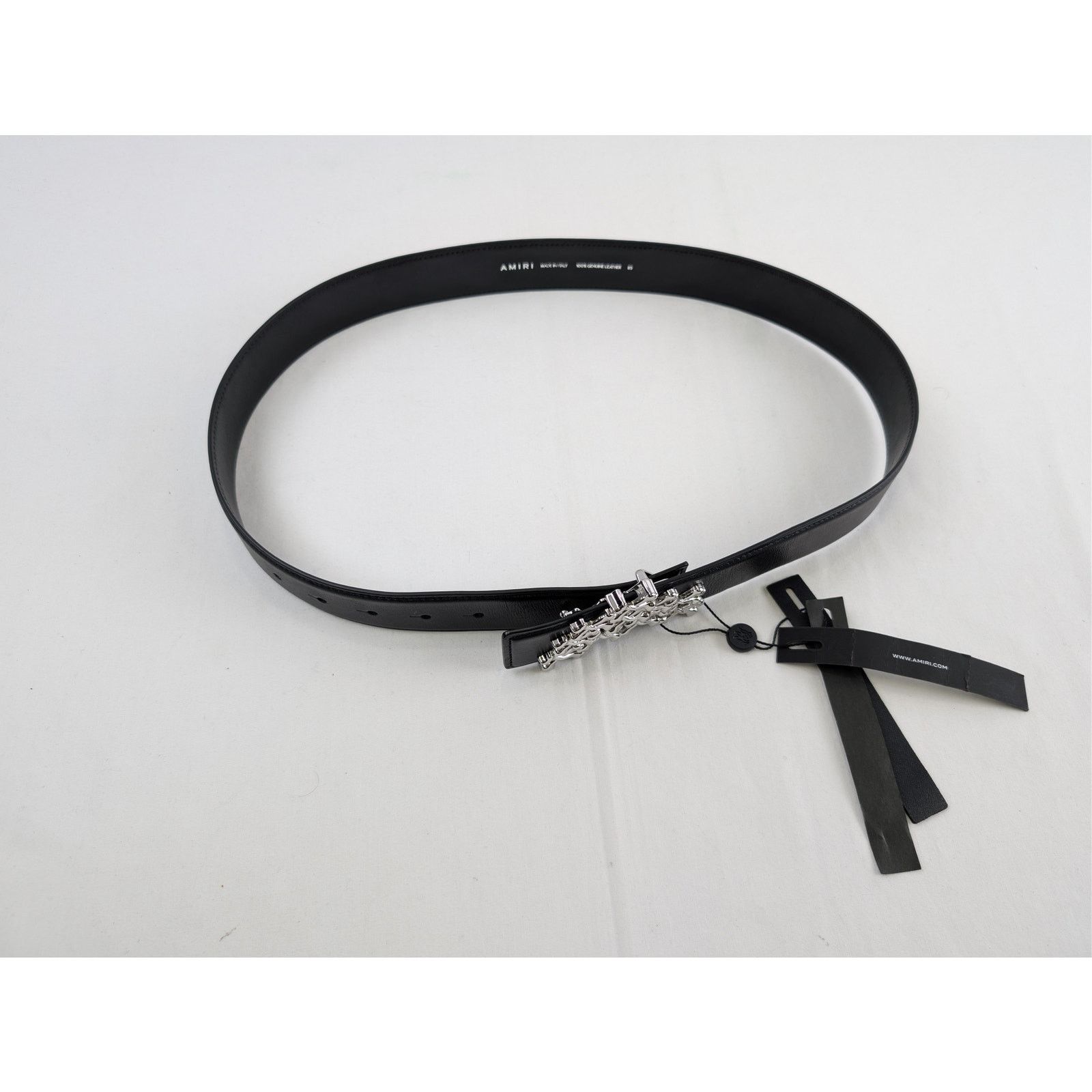 Amiri o1rshd1 Size: 90 / Bones Stacked Belt in Black Size 36 - 4 Thumbnail