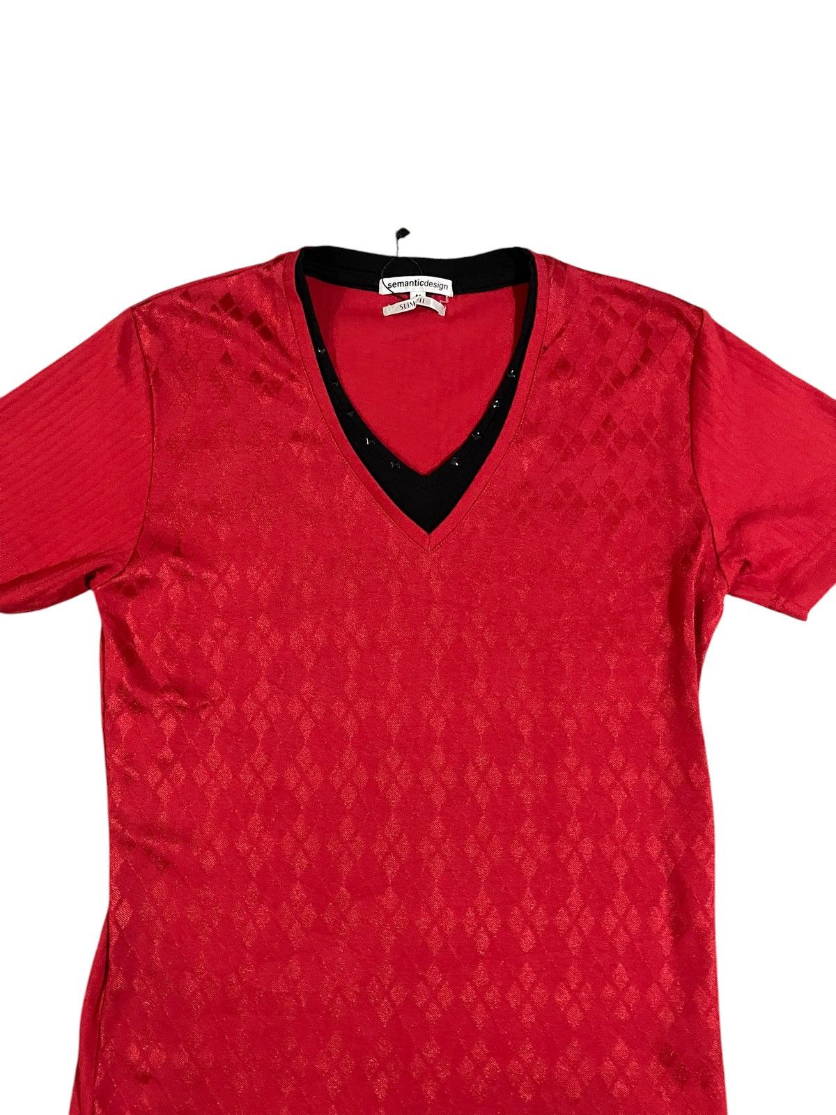 If Six Was Nine Y2K Semantic Design Double Layered Studded T Shirt Size US S / EU 44-46 / 1 - 2 Thumbnail