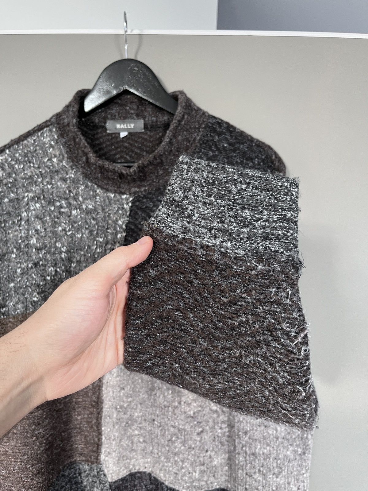 Bally Bally Patchwork Wool Chunky Hobo Sweater Size US L / EU 52-54 / 3 - 8 Thumbnail