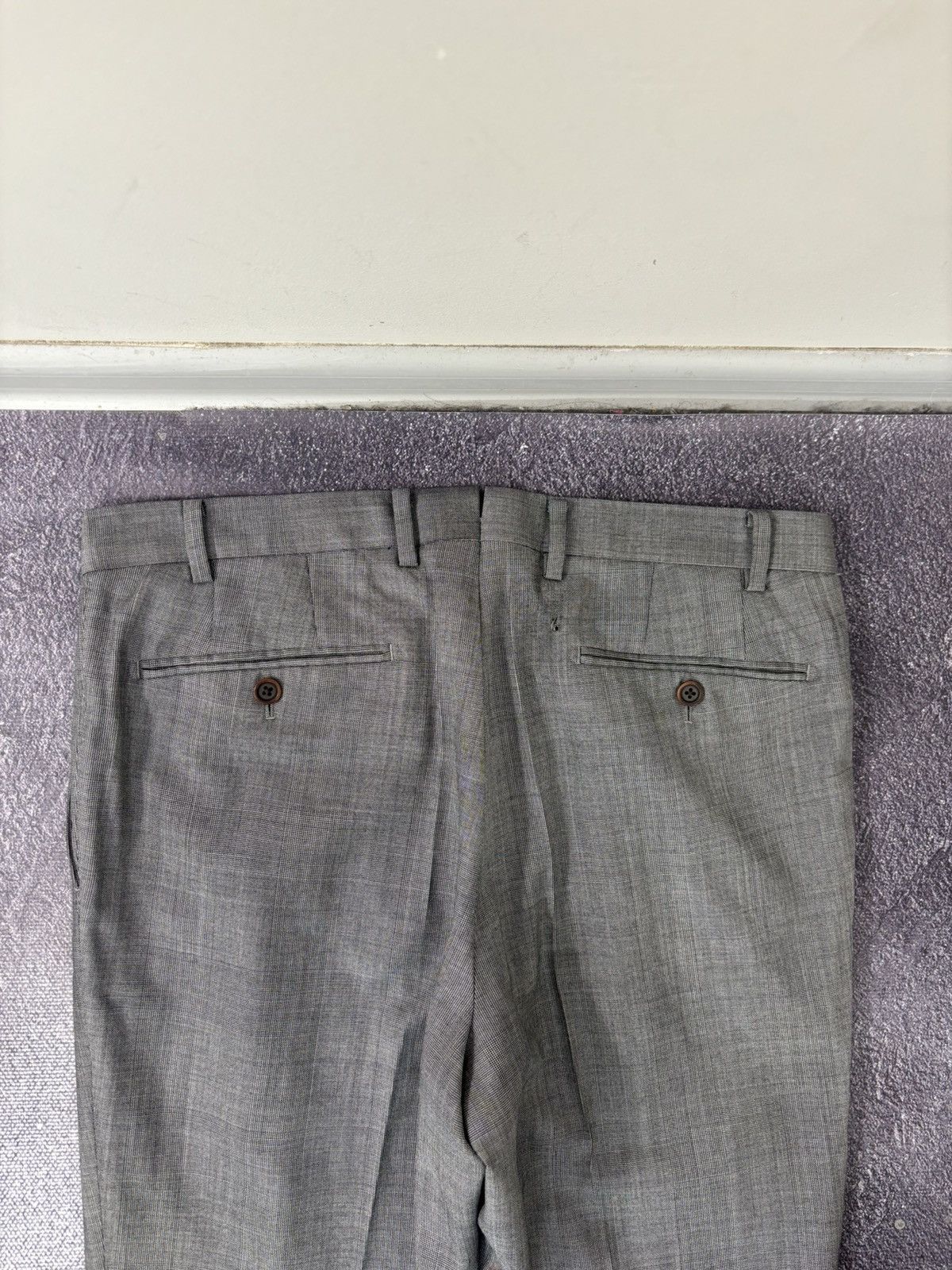 Suitsupply Suitsupply Lazio Men’s Glen Check Gray Wool Dress Pants Size US 32 / EU 48 - 13 Thumbnail