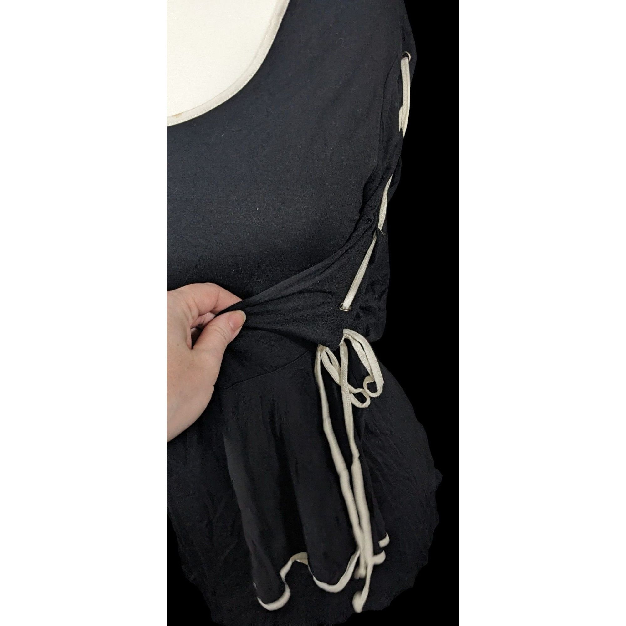 Other Modern Gothic Tie Bell Sleeve Blouse by Cable & Gauge Size XL / US 12-14 / IT 48-50 - 3 Thumbnail