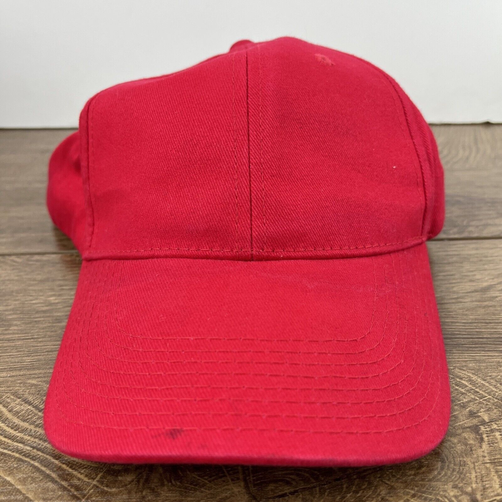 Other Plain Red Hat Baseball Cap Red Hat Adjustable Adult Size Hat Size ONE SIZE - 5 Thumbnail