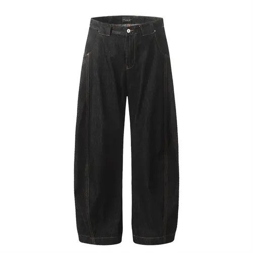Japanese Brand × Jean Versatile loose wide-leg stitching casual scimitar jeans Size US 32 / EU 48 - 1 Thumbnail