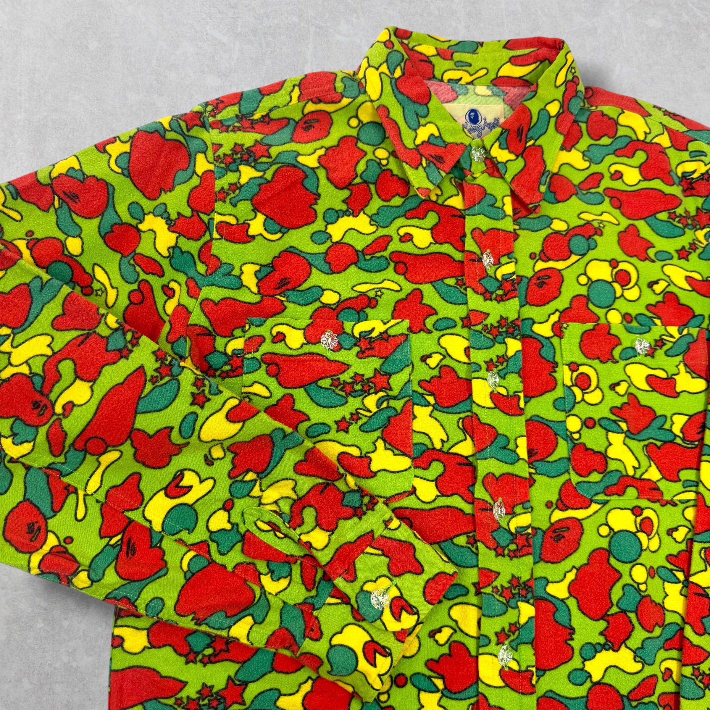 Bape Bape Psyche Camo Button Up M Size US M / EU 48-50 / 2 - 3 Thumbnail