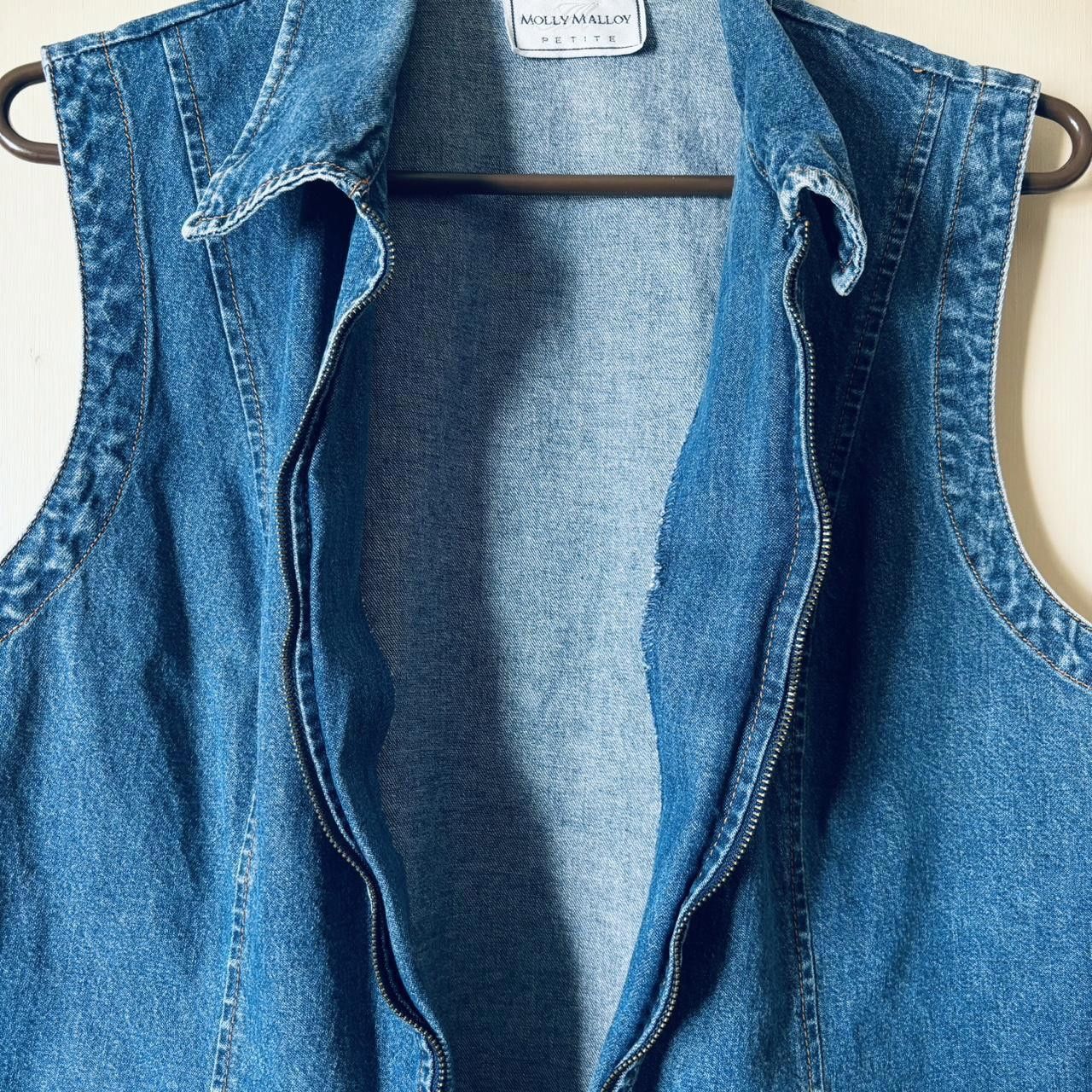 Designer Vintage 90s Women's blue denim vest Size M / US 6-8 / IT 42-44 - 5 Thumbnail