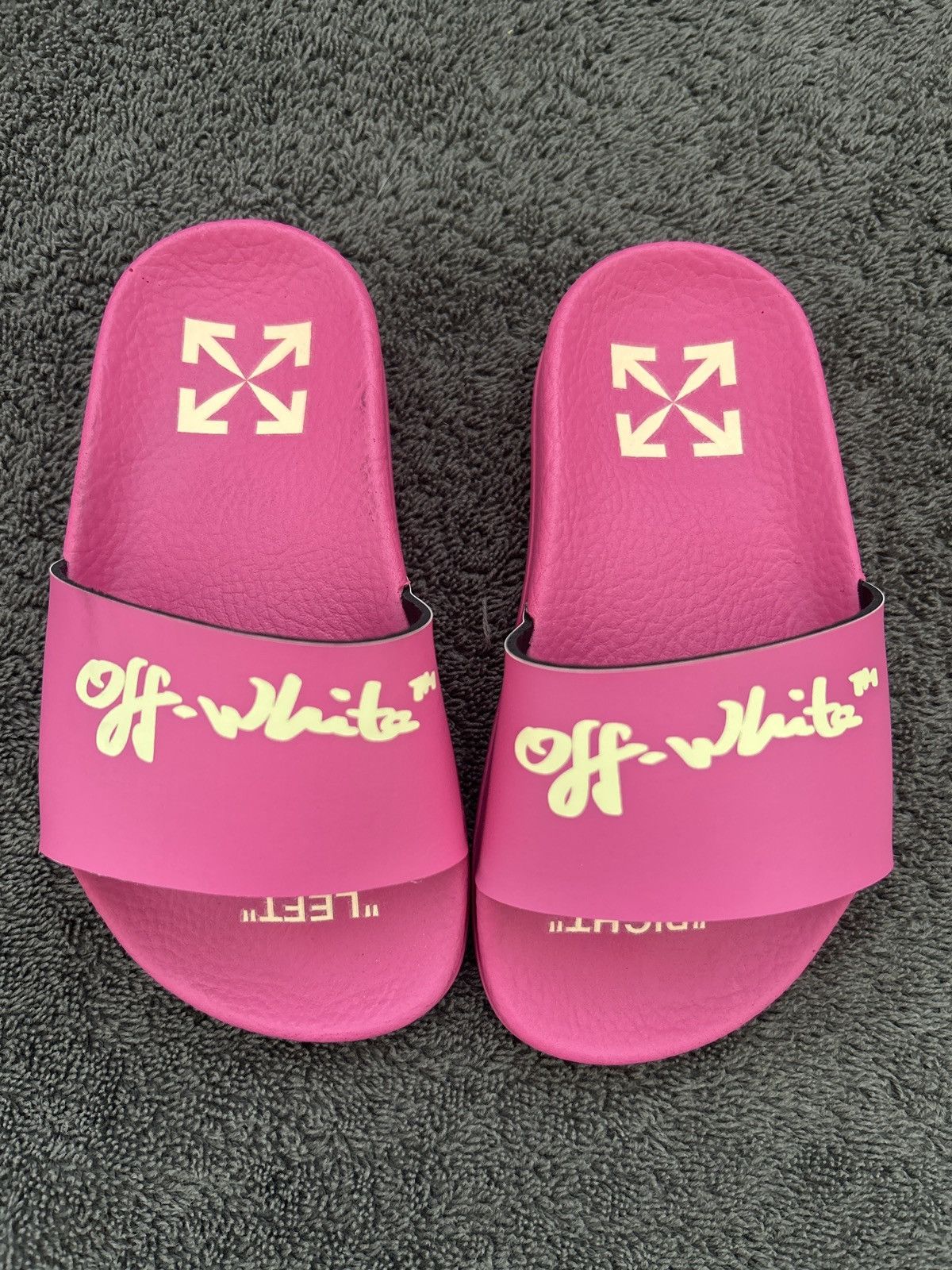 Off-White Kids Off-White Pool Slide Fuchsia Yellow 8T Size US 4 / IT 34 - 1 Thumbnail