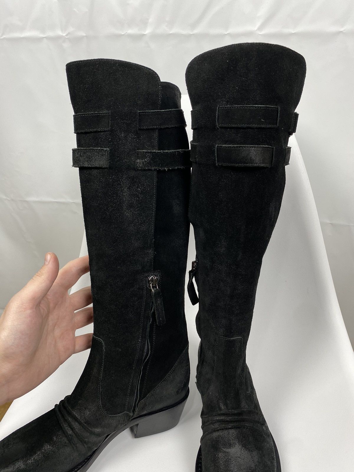 Other Scervino Street Waxed Suede High Heel Boots size 37 Size US 7 / IT 37 - 7 Thumbnail