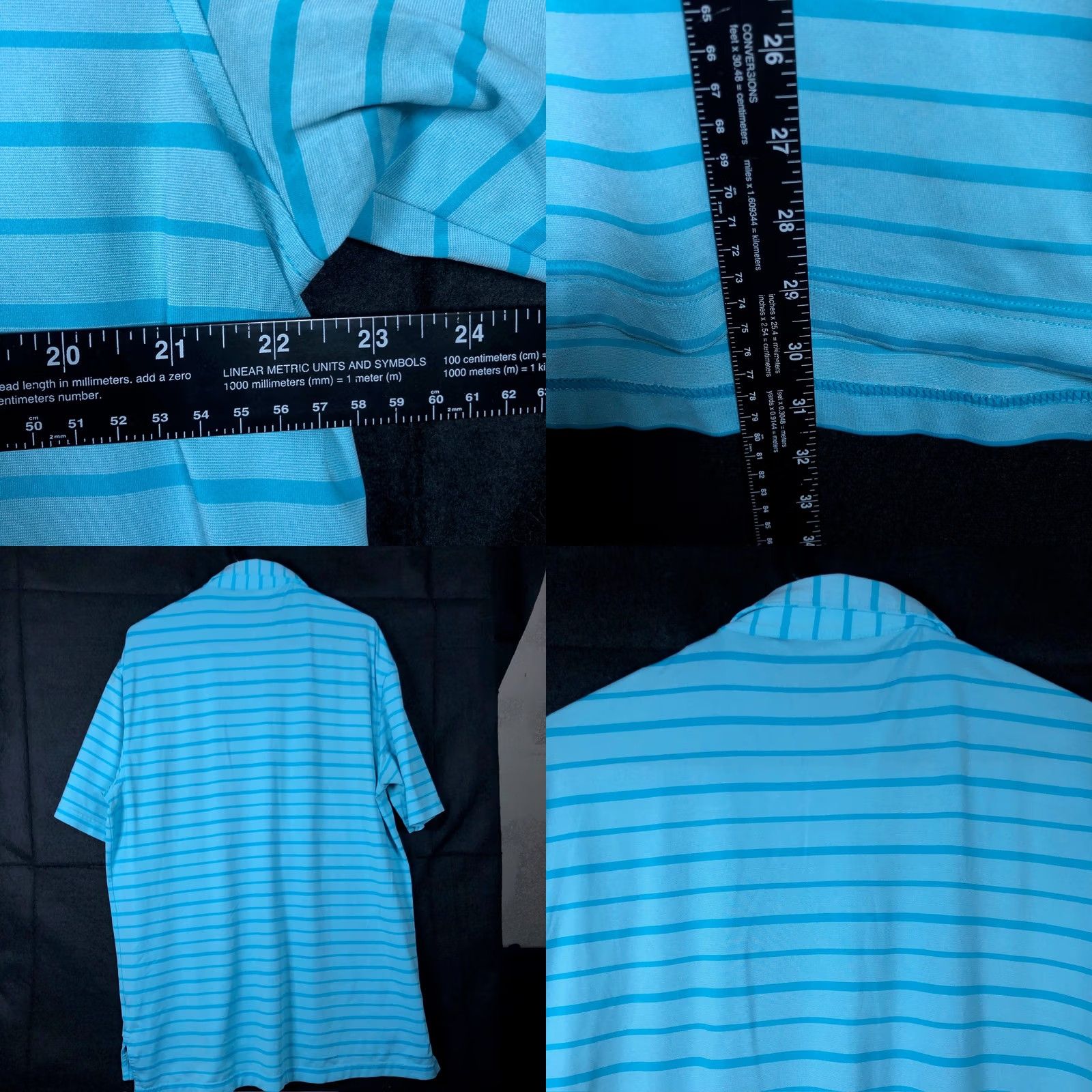 Peter Millar Peter Millar Mens Shirt Blue Stripe Polo Short Sleeve Stretch M Size US M / EU 48-50 / 2 - 8 Thumbnail