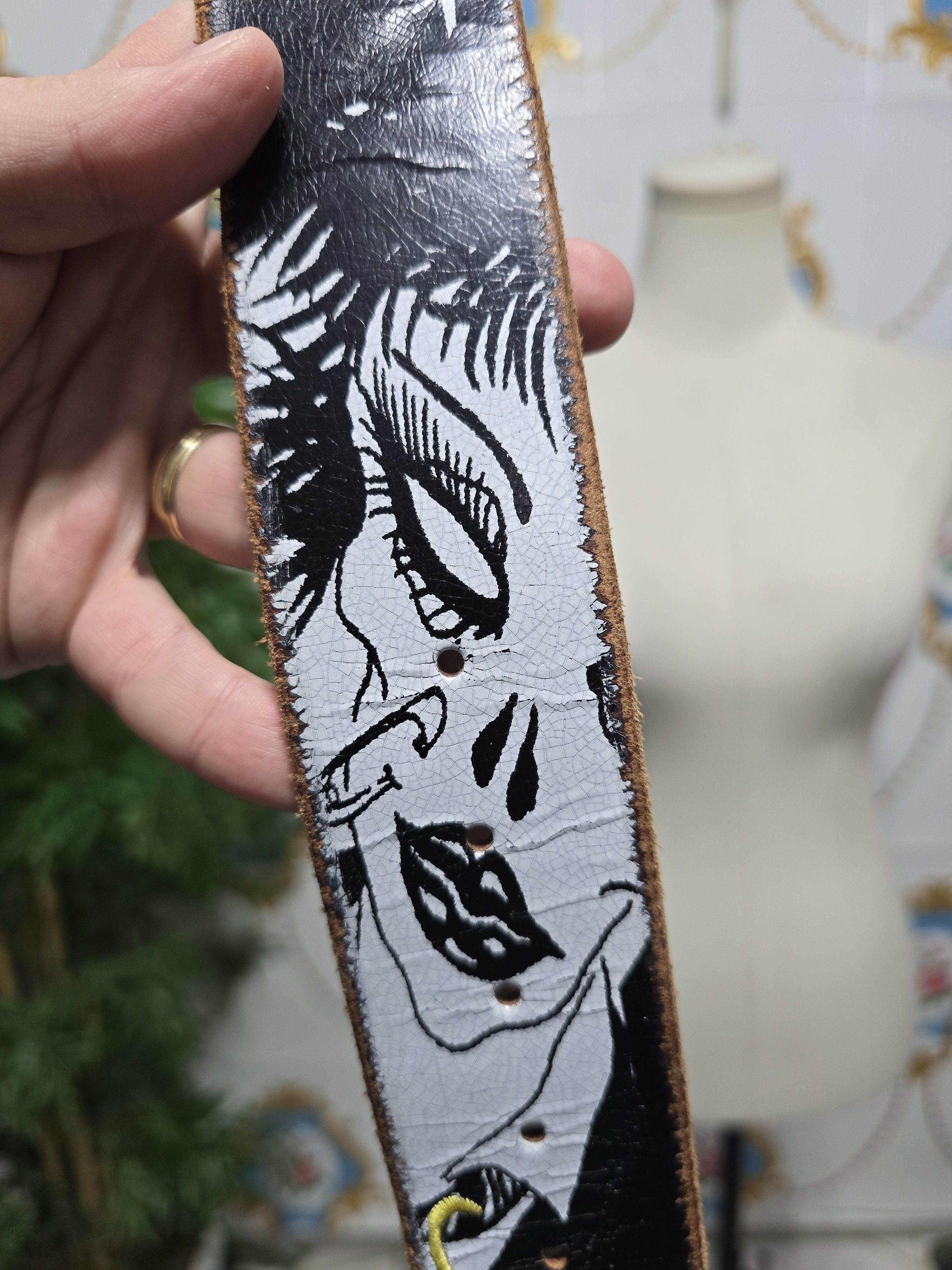 Ed Hardy Vintage ED HARDY HANDMADE genuine leather belt Size ONE SIZE - 10 Thumbnail