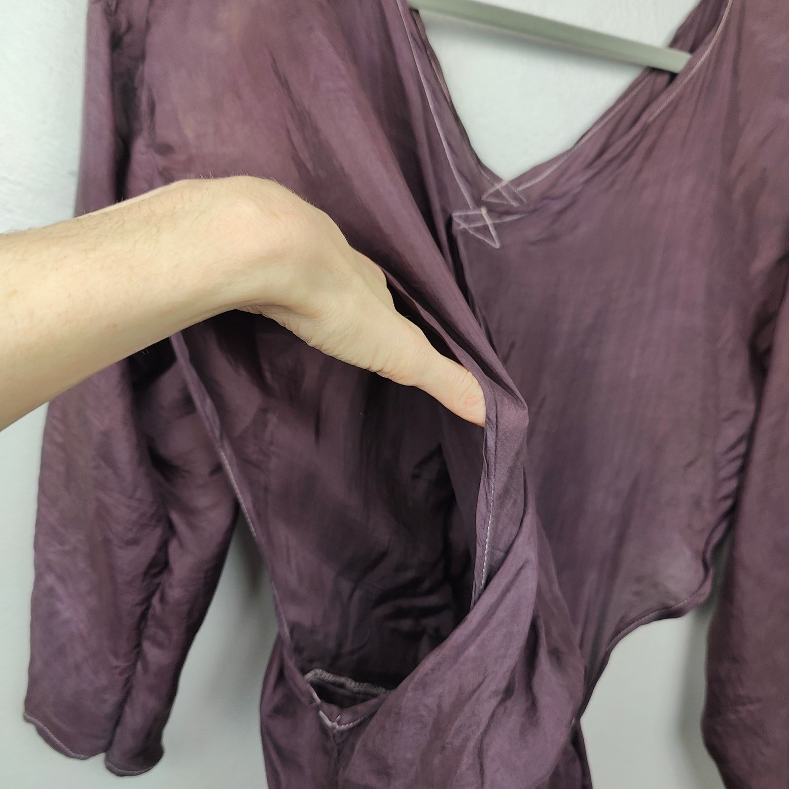 Other Rare Vintage 80s Rachel Auburn Dress One Size Purple Satin Size ONE SIZE - 4 Thumbnail