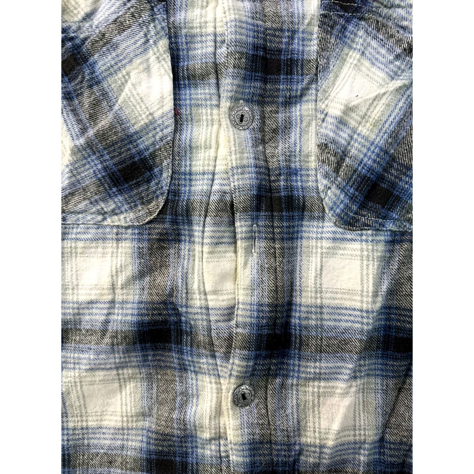 Vintage VINTAGE Quilt Lined Flannel Shirt Jacket Mens Large Plaid Workwear Button Front Blues Reservoir Clothing Quilted Lined Jacket Cowboy Western Size US L / EU 52-54 / 3 - 5 Thumbnail
