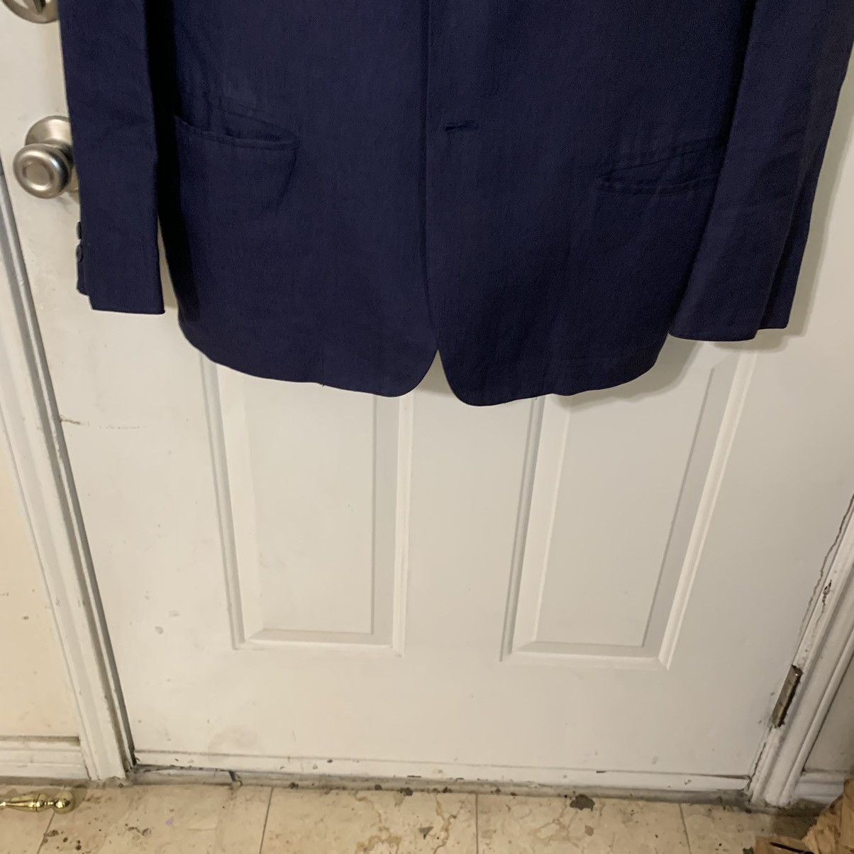 Claude Montana × Saks Fifth Avenue × Vintage 100% Linen 2 Button Blazer Size 44S - 4 Thumbnail