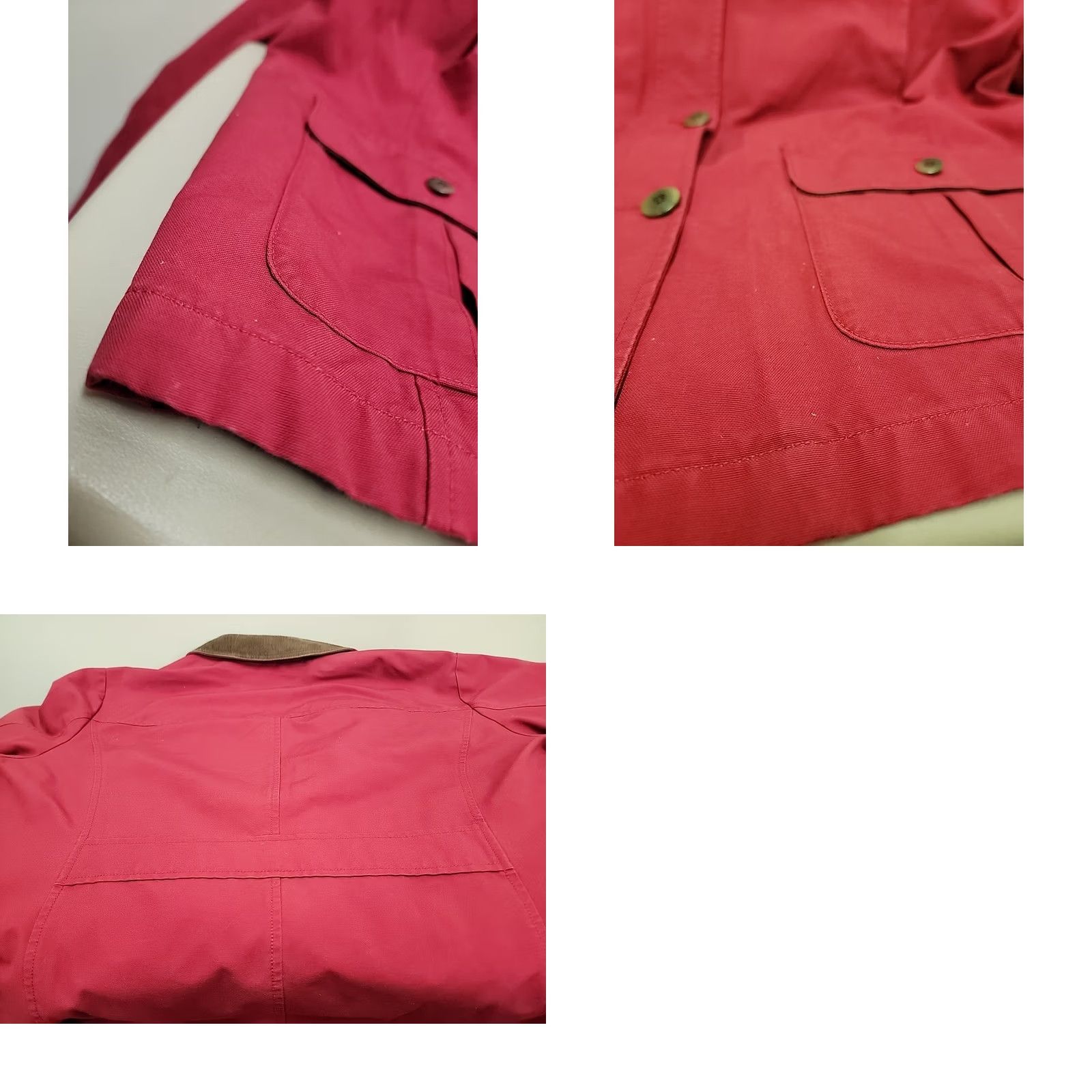 Vintage L.L. Bean Women's Red Button Up Jacket XL Plaid Lining Corduroy Collar Jacket Size XL / US 12-14 / IT 48-50 - 9 Thumbnail