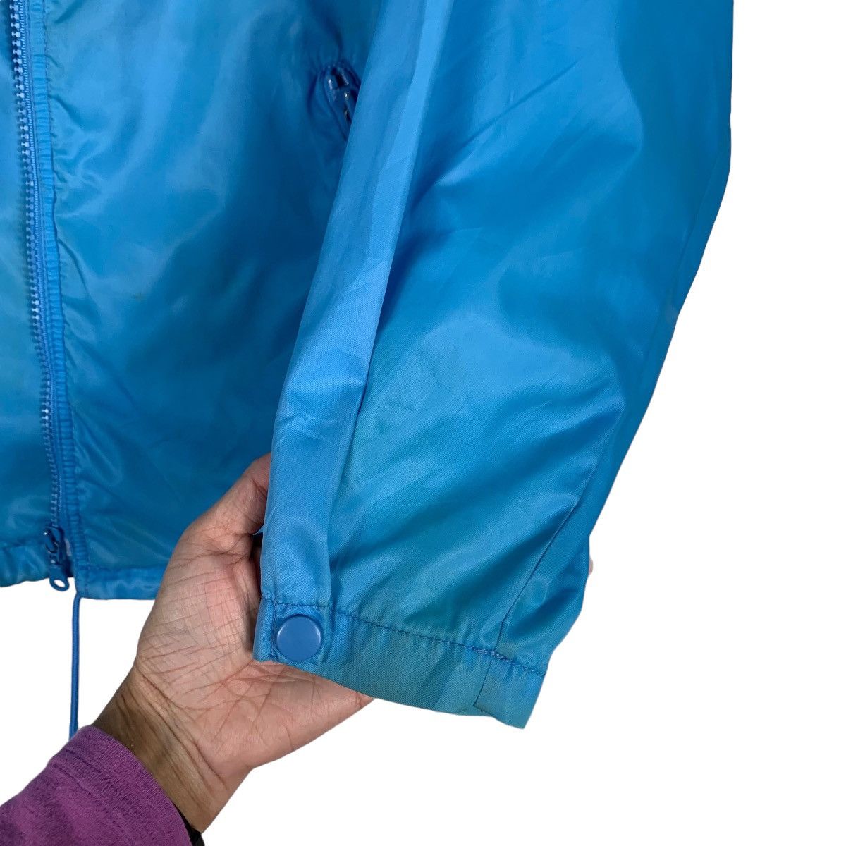 Converse 90's CONVERSE ALL STAR Big Logo Light Blue Jacket #0574-C26 Size US M / EU 48-50 / 2 - 14 Thumbnail