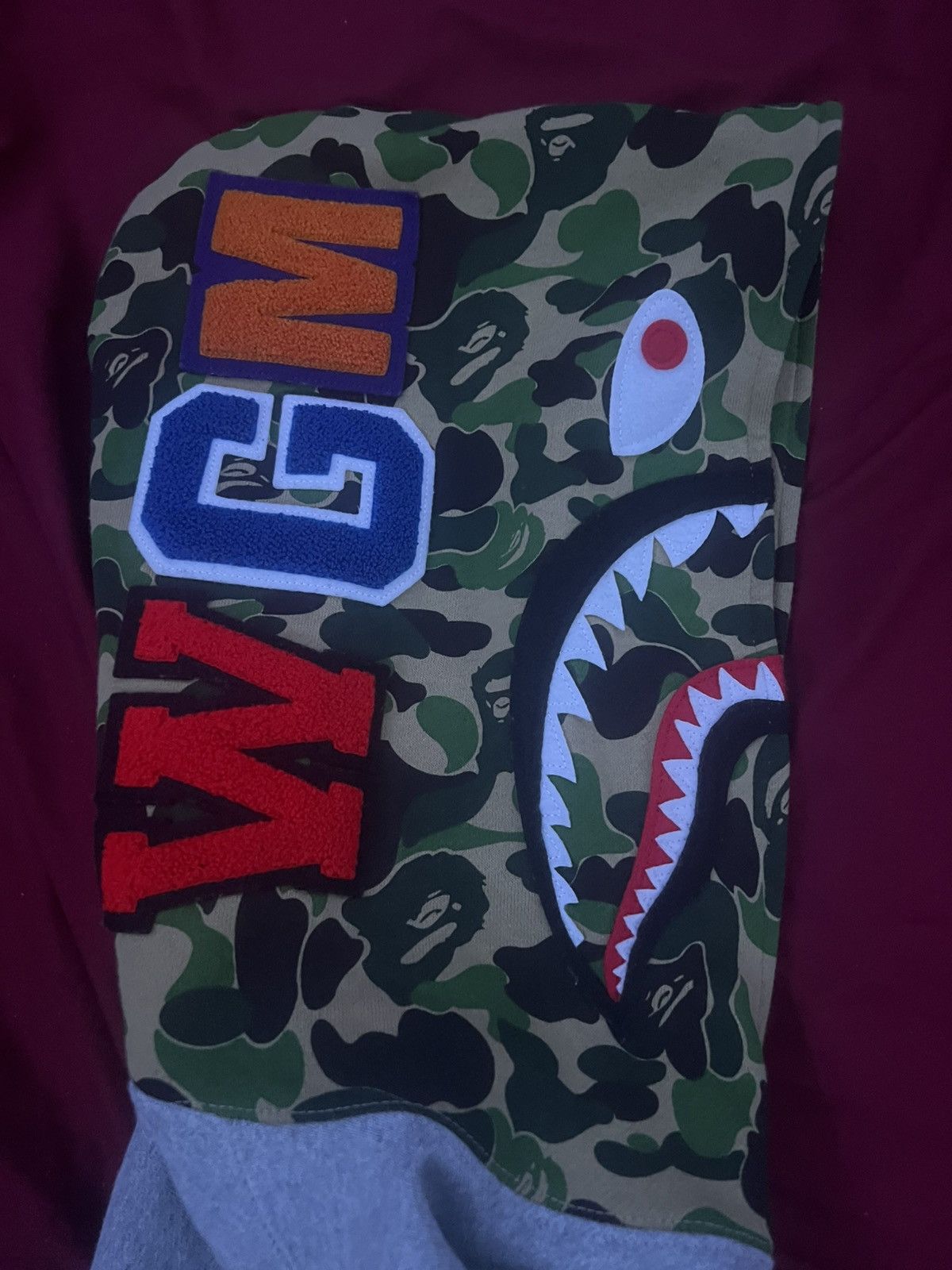 Bape BAPE ABC Camo Shark Pullover Hoodie Gray Size US L / EU 52-54 / 3 - 3 Thumbnail