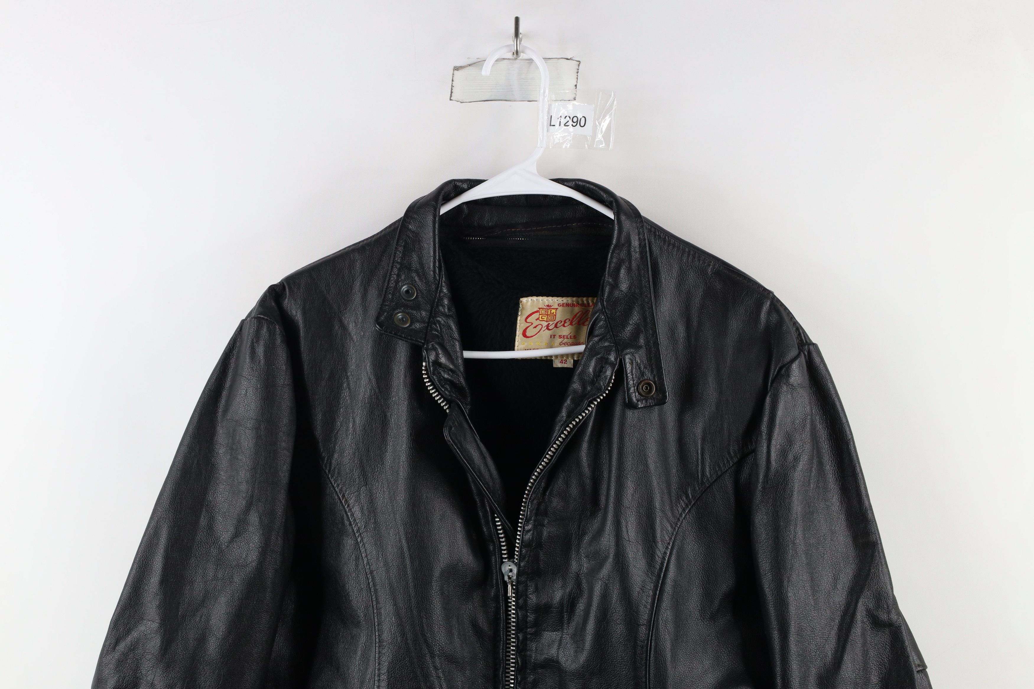 Vintage Vintage 70s Streetwear Leather Cafe Racer Bomber Jacket USA Size US L / EU 52-54 / 3 - 2 Thumbnail