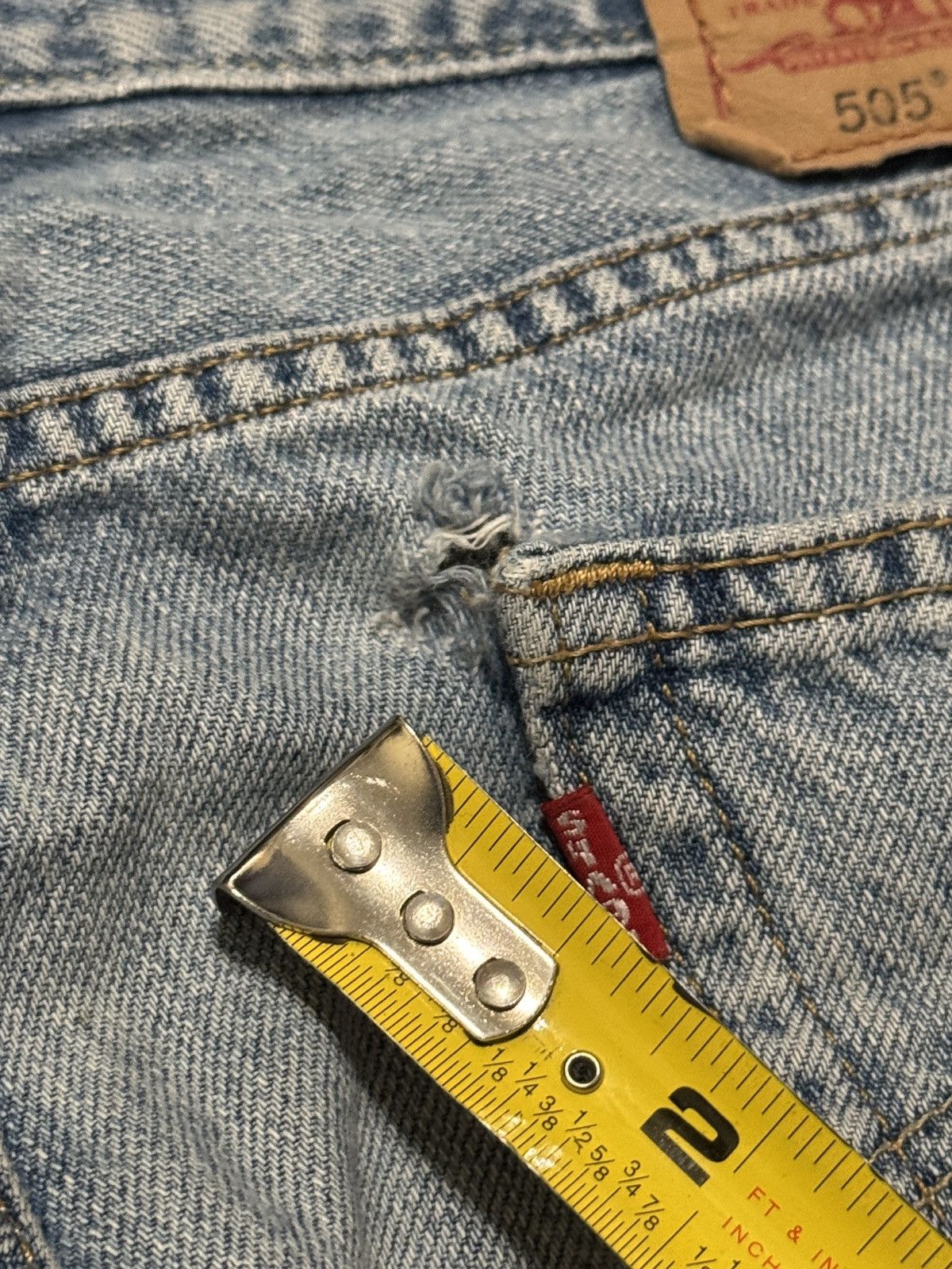 Levi's Y2K Levi’s Jorts Light Wash Grunge Skater Denim Shorts Size US 31 - 9 Thumbnail