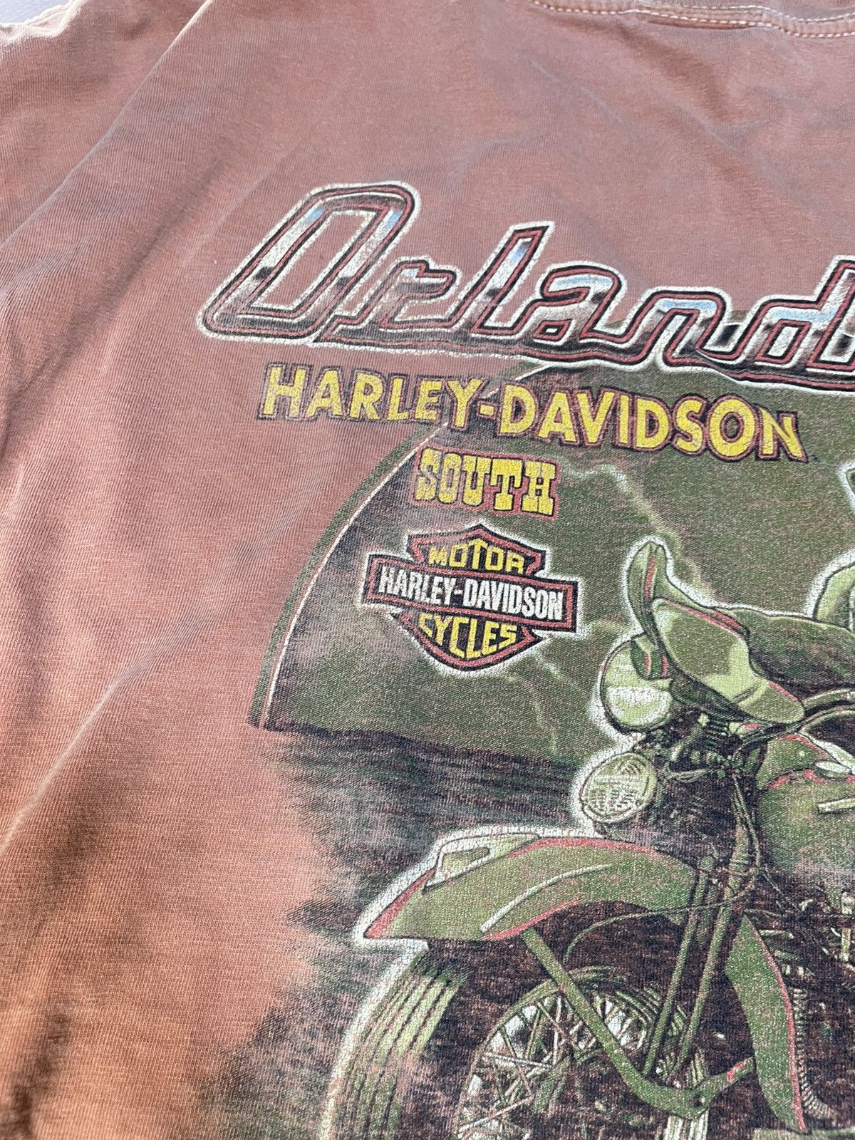 Harley Davidson Vtg Y2K 2000 HD Orlando FL Dbl-Sided Biker Grphc Tee Size US XXL / EU 58 / 5 - 6 Thumbnail