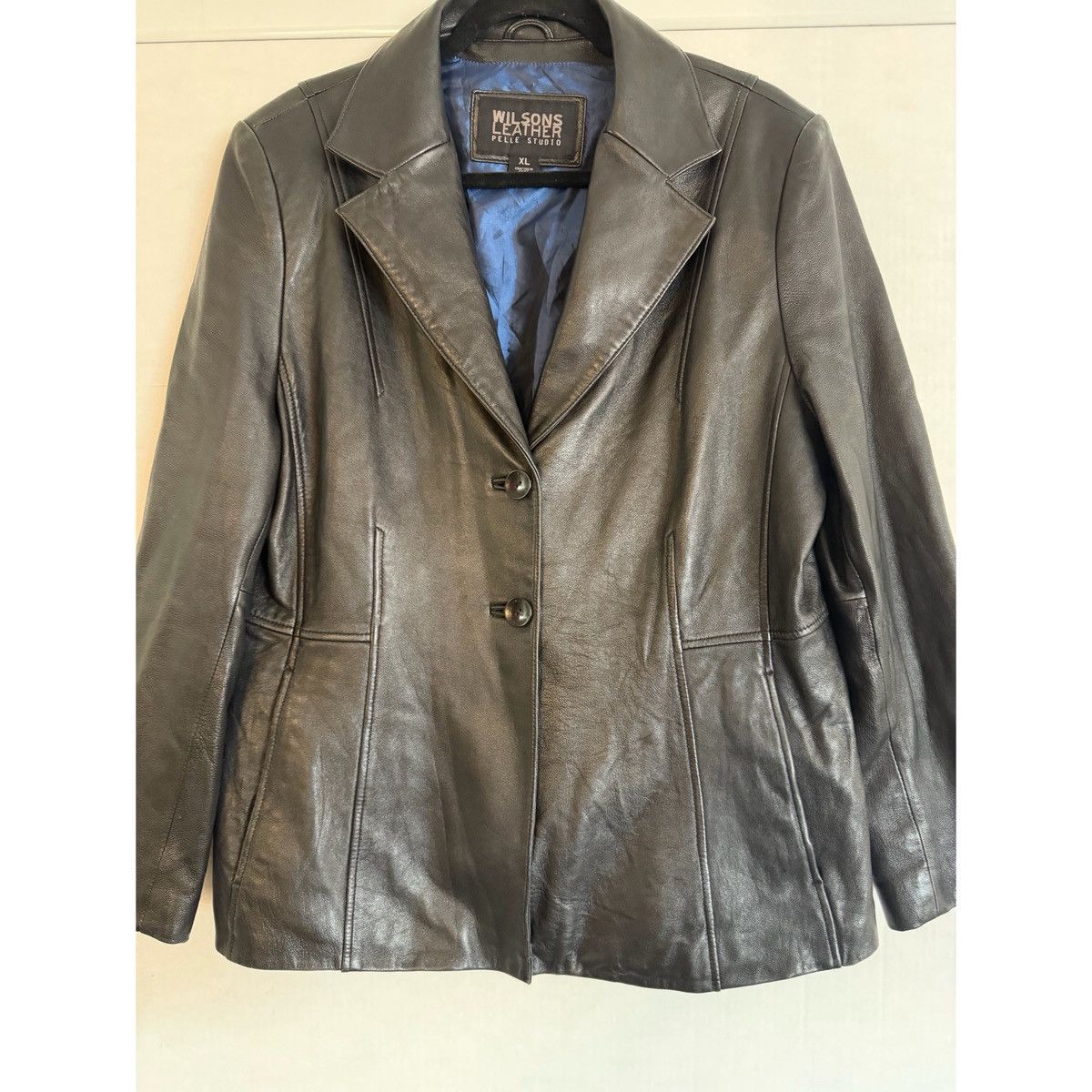 Wilsons Leather WILSONS PELLE STUDIO VINTAGE BLAZER LEATHER JACKET Size XL / US 12-14 / IT 48-50 - 3 Thumbnail