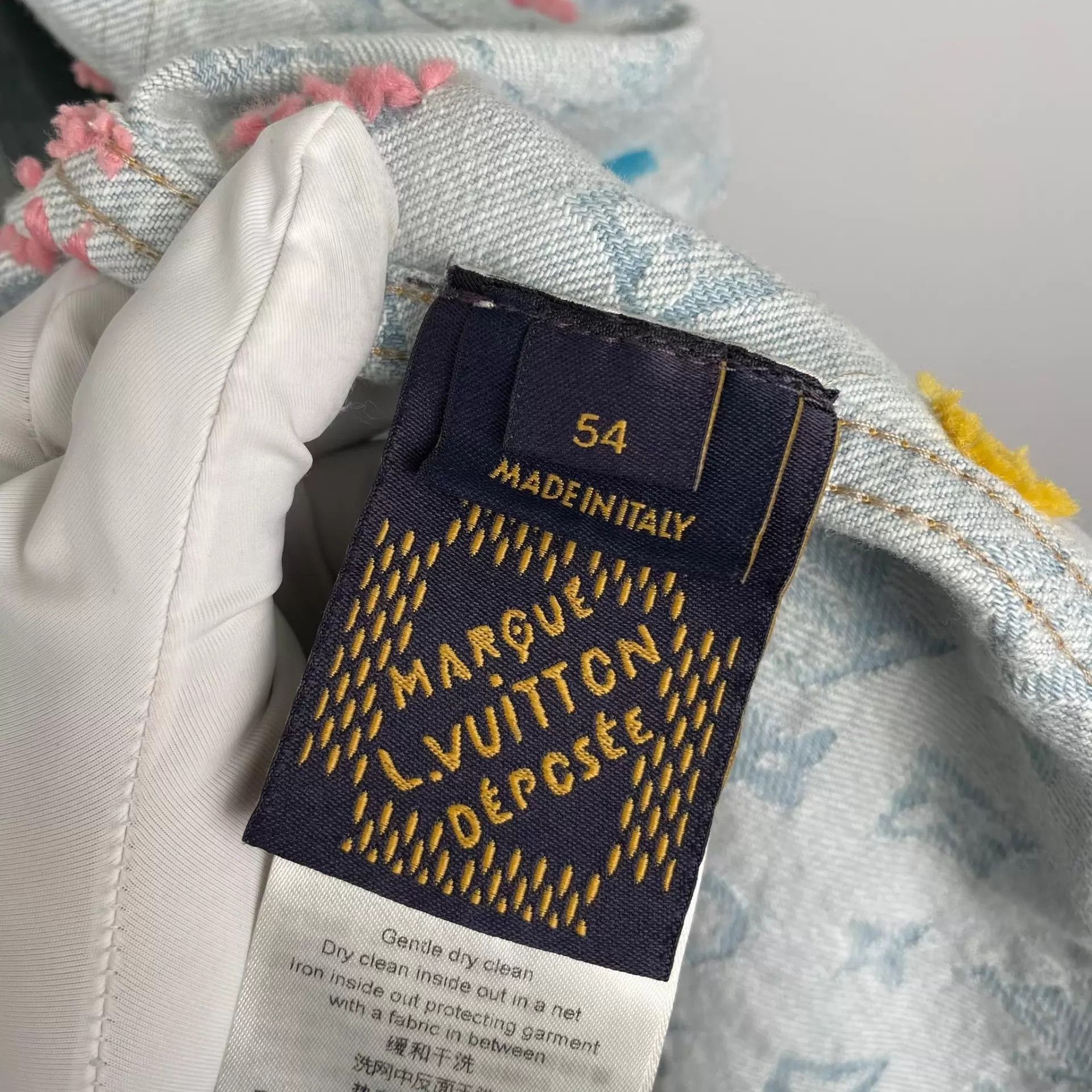 Louis Vuitton LV x Taylor Full Print Light Blue Denim Jacket 54 Size US L / EU 52-54 / 3 - 4 Thumbnail