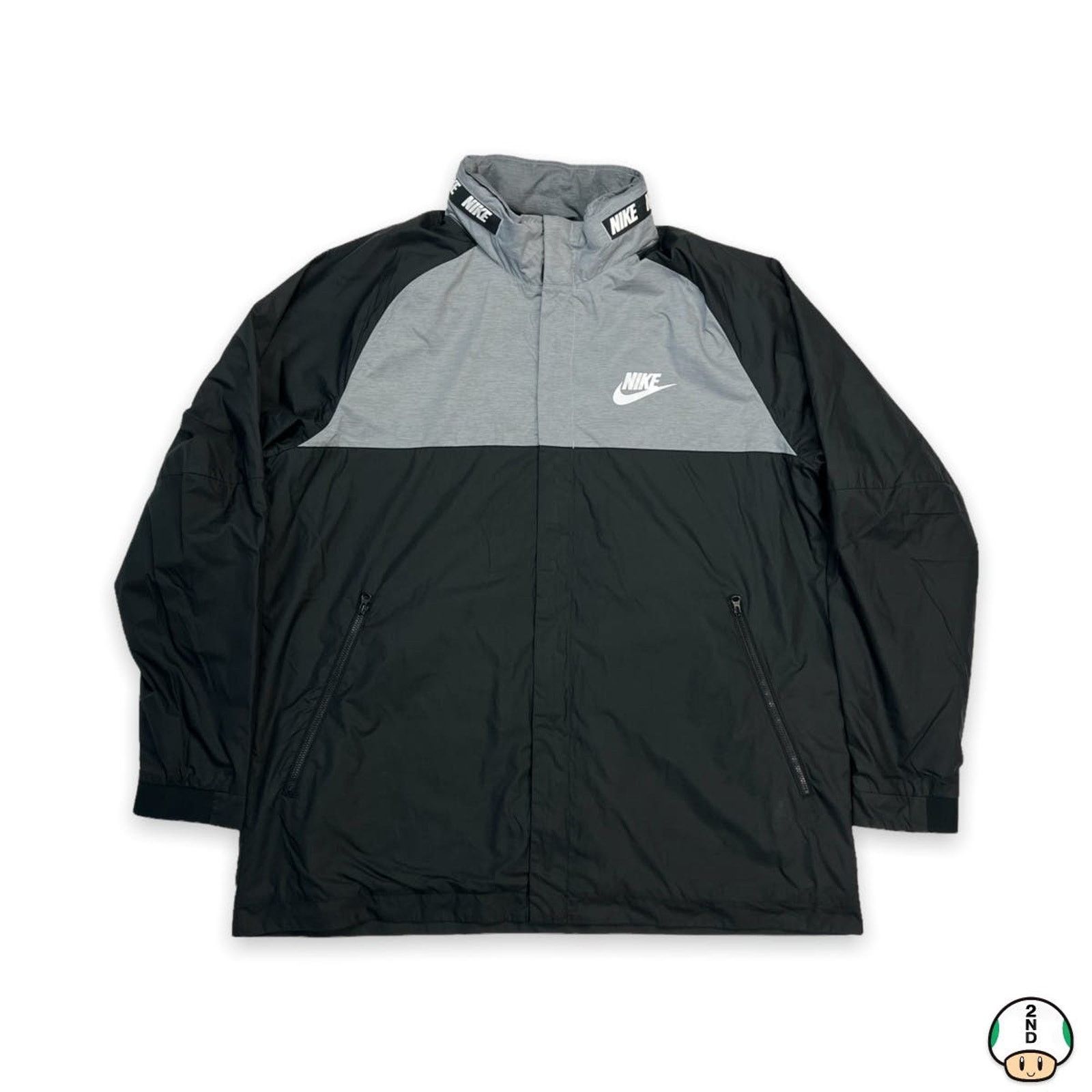 Nike × Vintage Nike Sportswear Jacket Large Swoosh Zip Windbreaker Bomber Size US L / EU 52-54 / 3 - 1 Thumbnail