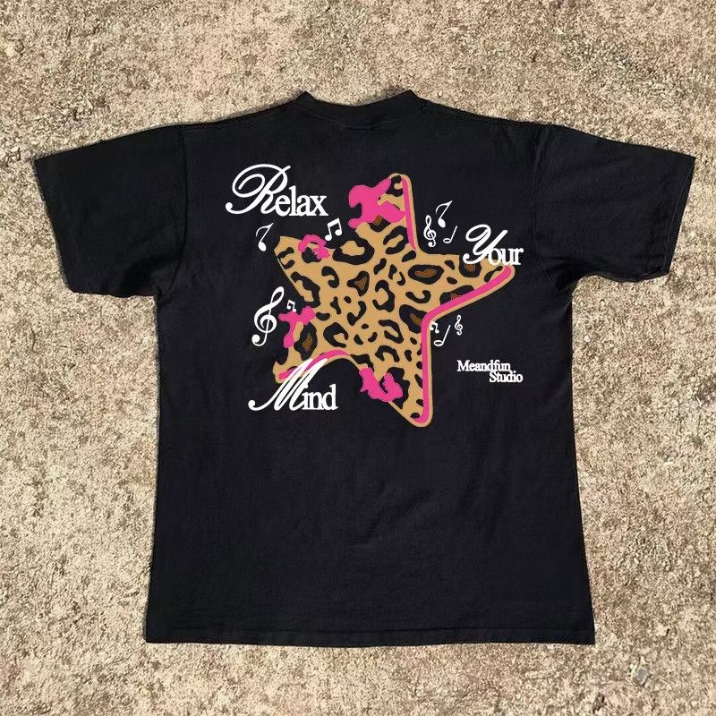 Japanese Brand Black casual retro star pattern cotton t-shirt Size US M / EU 48-50 / 2 - 1 Thumbnail