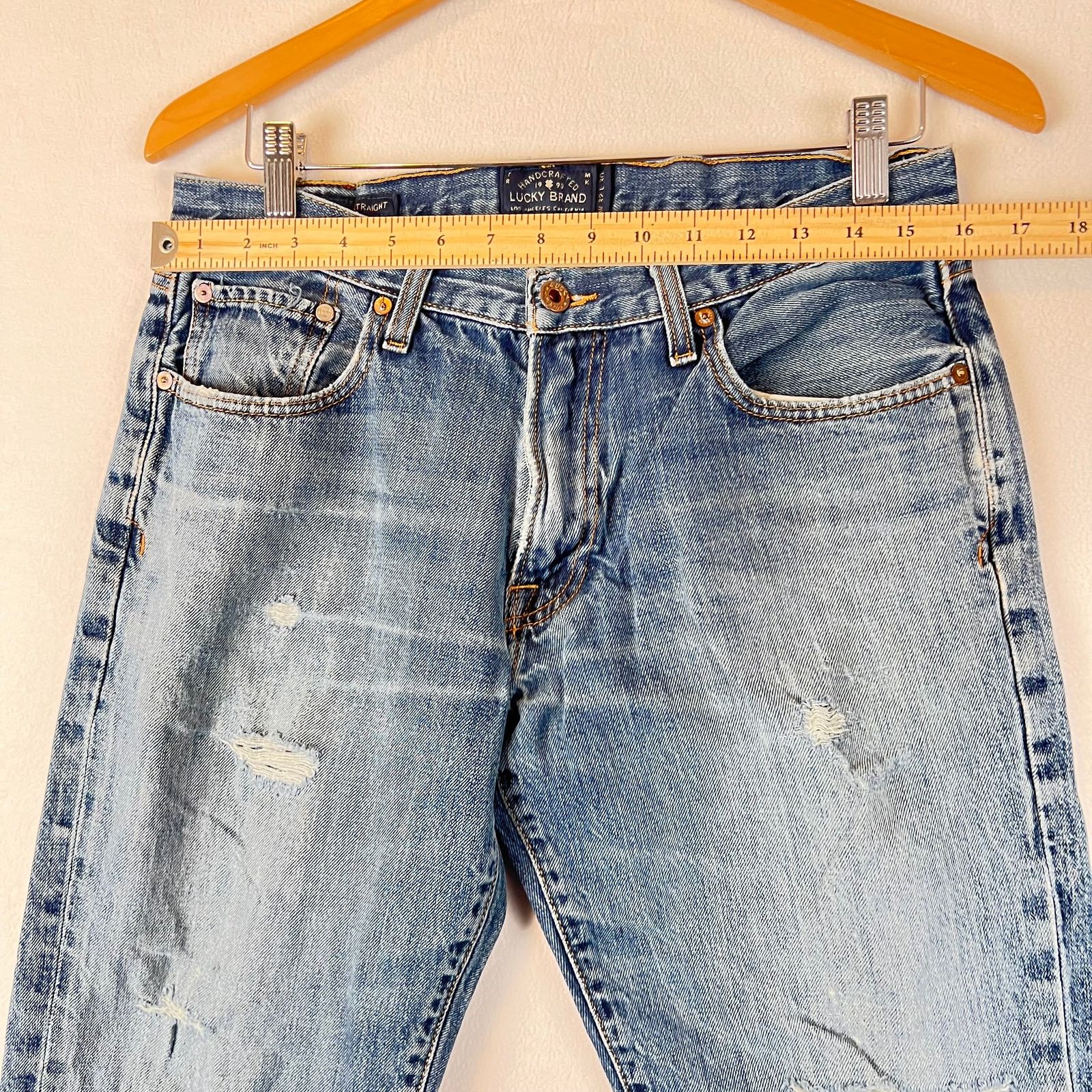 Lucky Brand Lucky Brand Jeans Men 32x30 Blue 221 Straight Mid Rise Denim Size US 32 / EU 48 - 6 Thumbnail