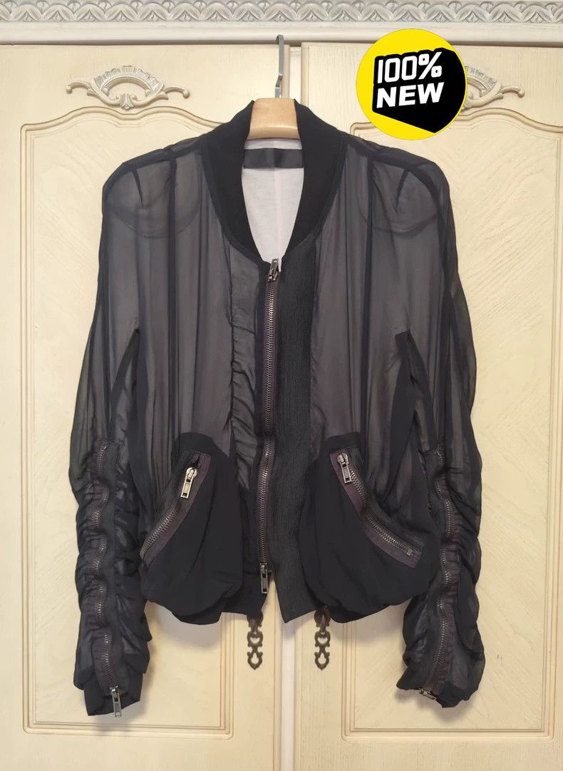 Haider Ackermann Haider Ackermann Silk double zipper jacket Size XS / US 0-2 / IT 36-38 - 1 Thumbnail