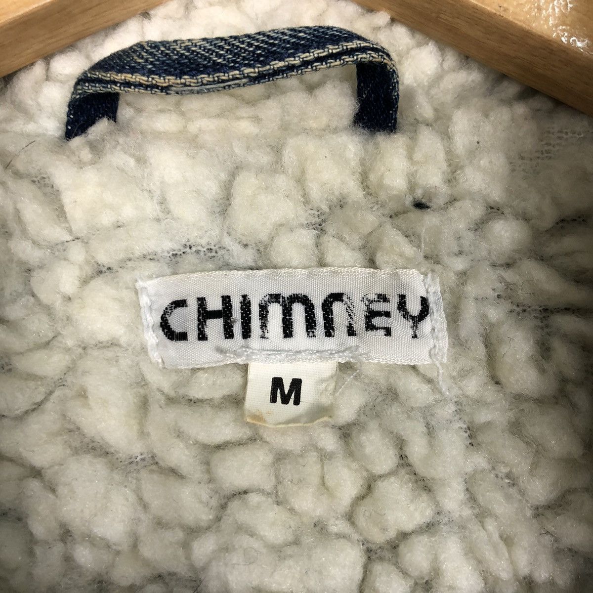 Japanese Brand Chimney Sherpa Style Denim Washstone Jacket Size US M / EU 48-50 / 2 - 14 Thumbnail